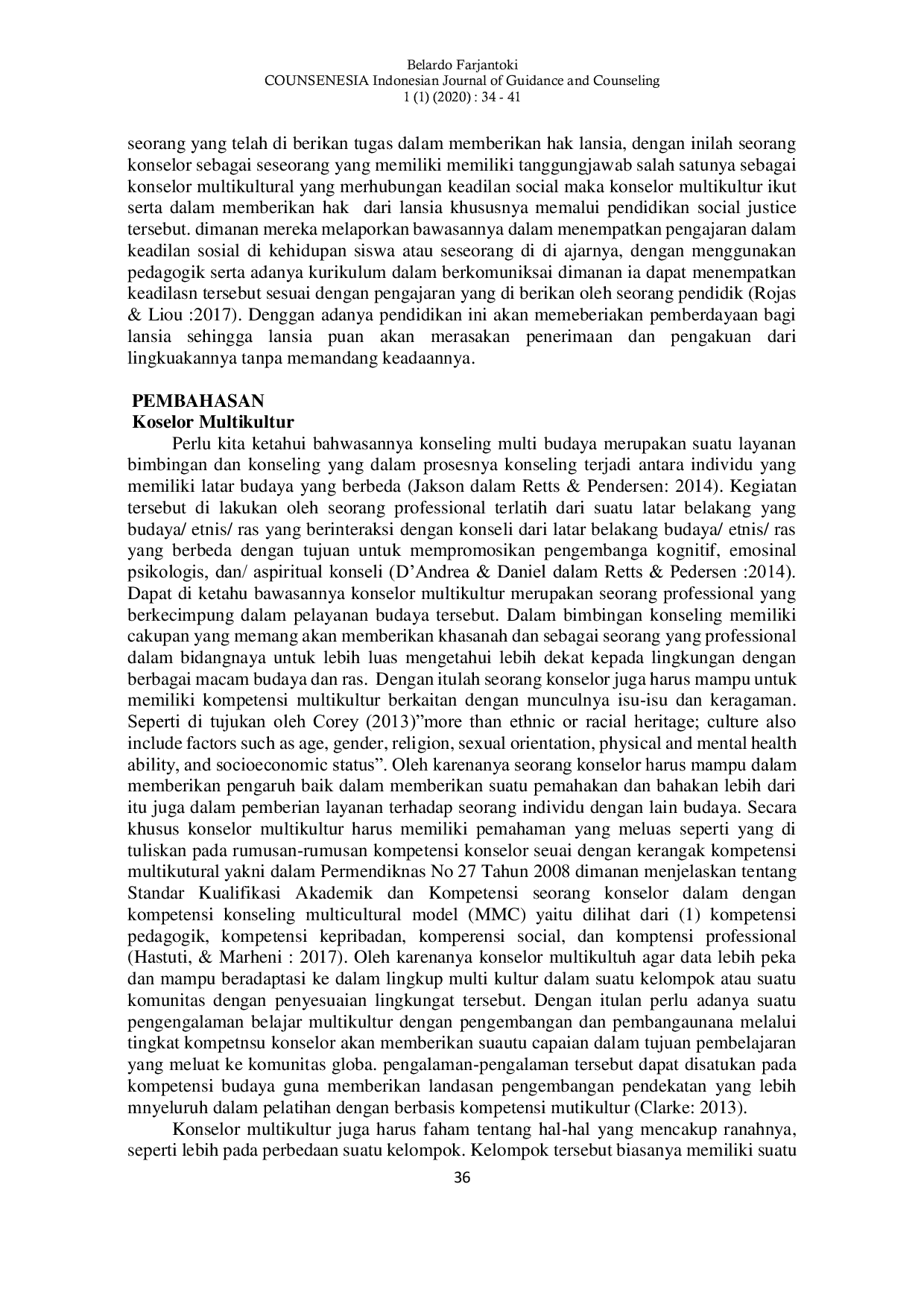 JURIS Peran Konselor Multikultur Dalam Pendidikan Social Justice Untuk Memenuhi Hak Lansia