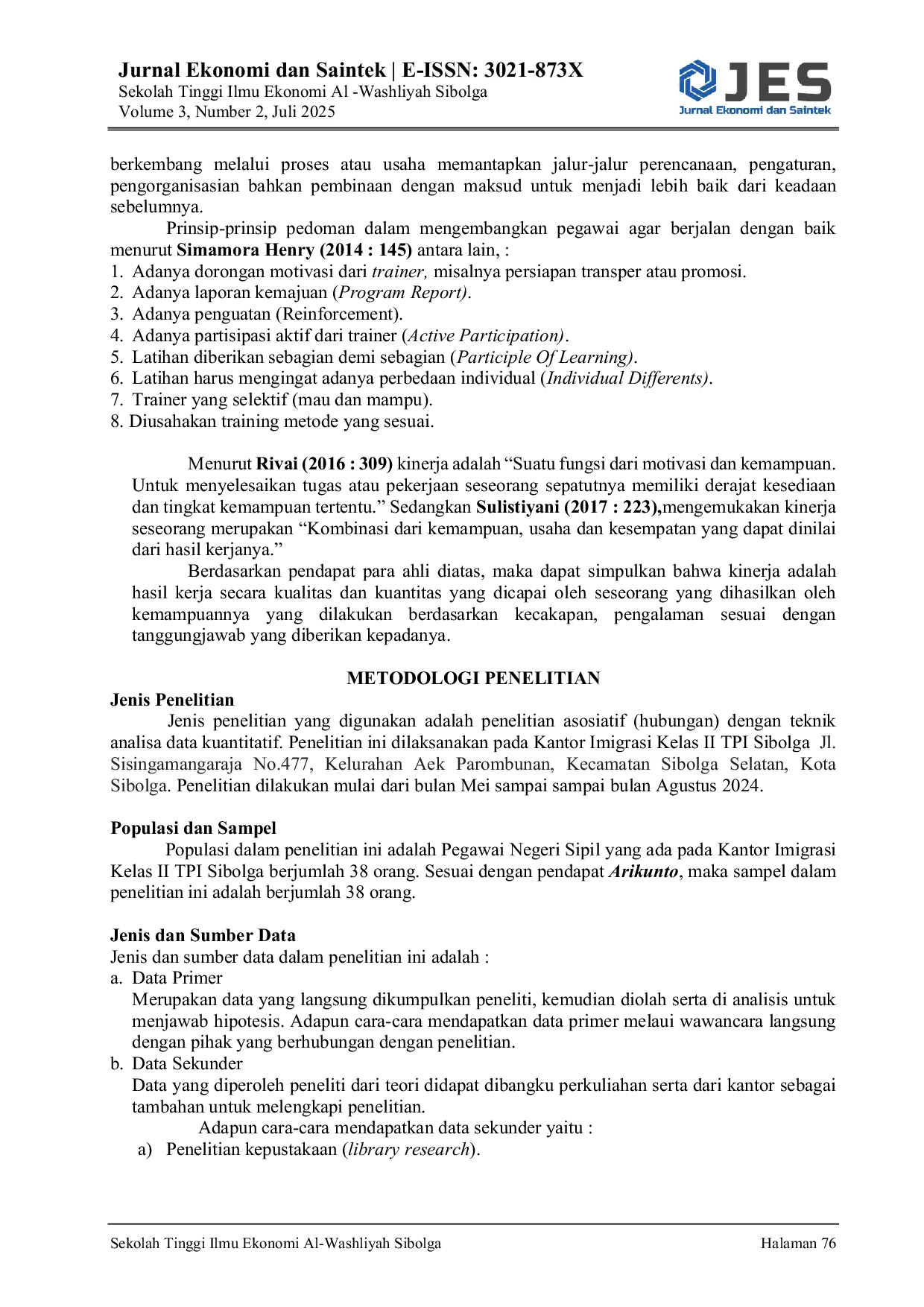 JURIS Pengaruh Lingkungan Kerja Dan Motivasi Terhadap Semangat Kerja Pegawai Pada Kantor Pemerintahan Kecamatan Sorkam Kabupaten Tapanuli Tengah