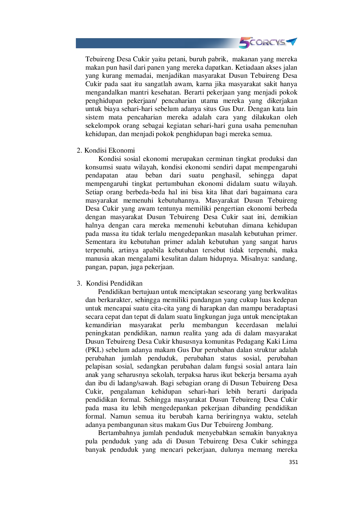 JURIS DinAUamika Kehidupan Ekonomi Komunitas Pedagang Kaki Lima PKL di Lingkungan Wisata Religi