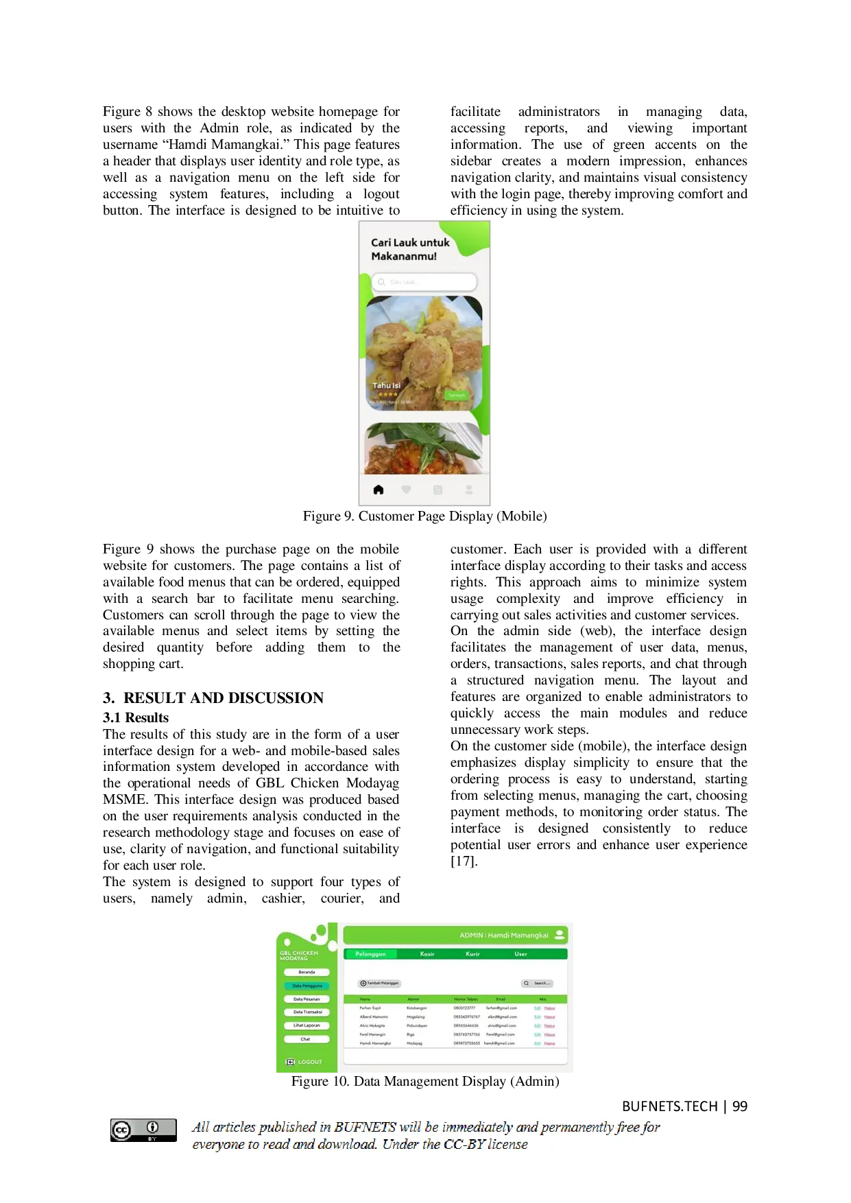 JURIS User Interface Design Of A Web And Mobile Based Sales Information System For Gbl Chicken Modayag Msme