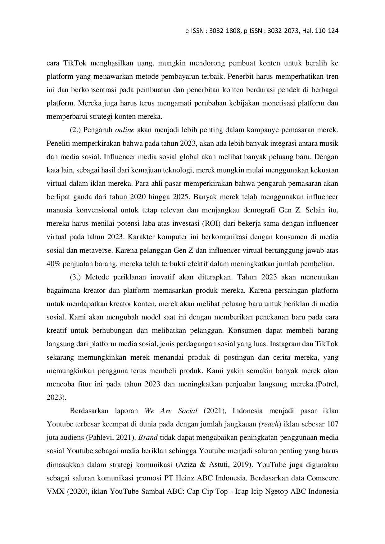 JURIS Nilai Pesan dan Kredibilitas Influencer dalam Meningkatkan Brand Trust pada Konten Iklan Youtube