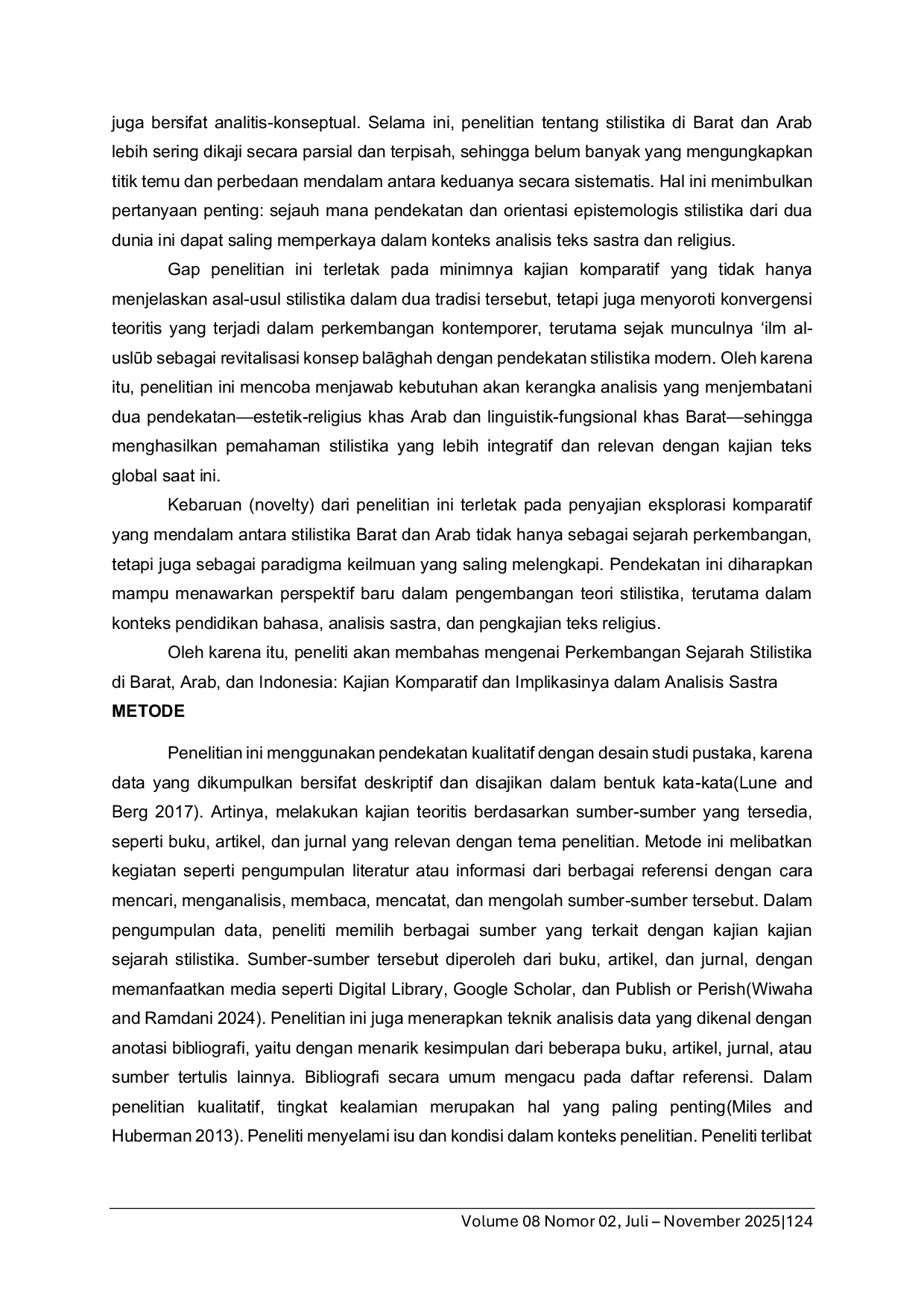 JURIS Perkembangan Sejarah Stilistika Di Barat Dan Arab Eksplorasi Komparatif Corak Stilistika