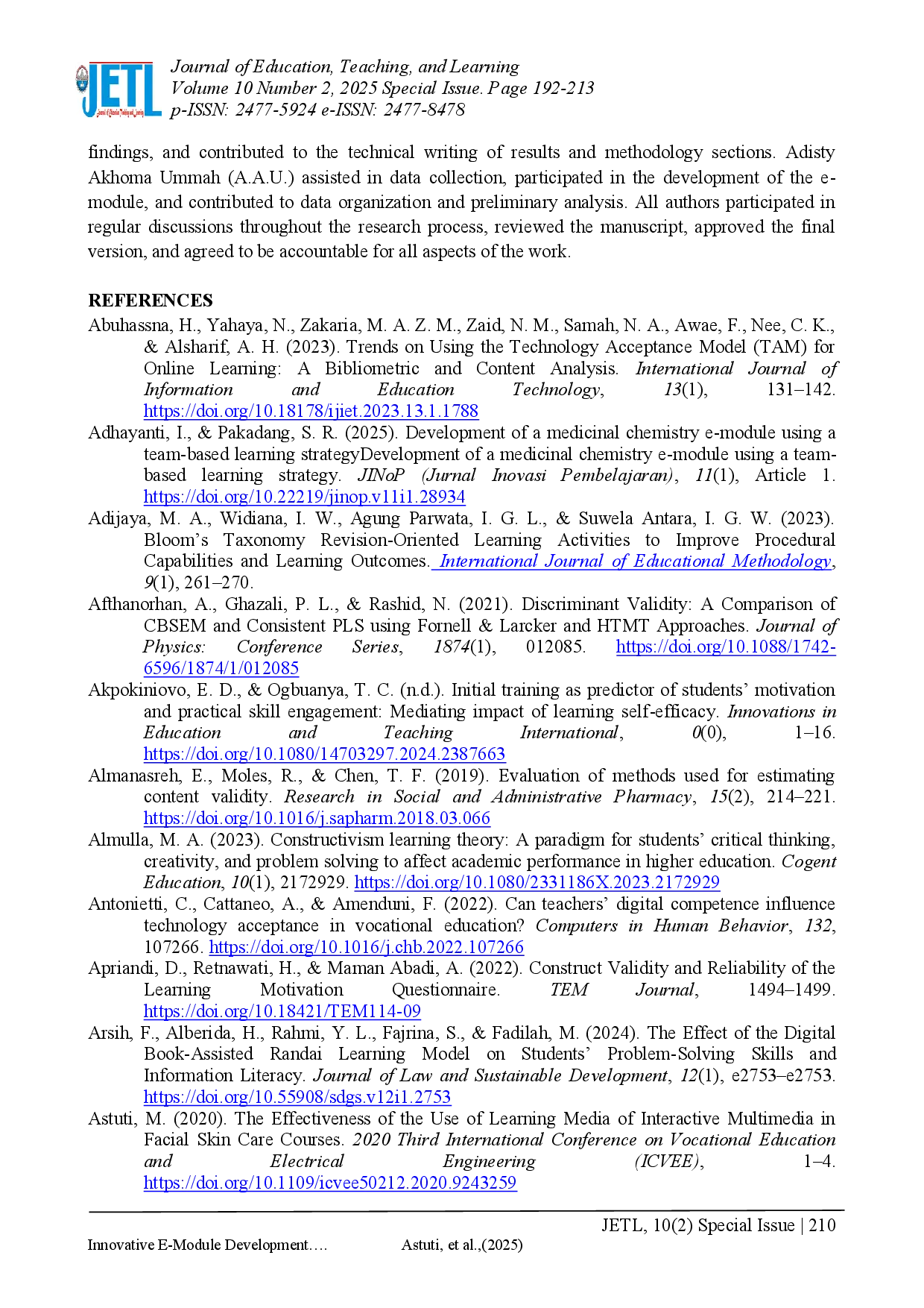 juris Innovative E Module Development Through Flipped Book and Employability Skill Learning Integration Advancing Competency Spa Therapy in Vocational High School