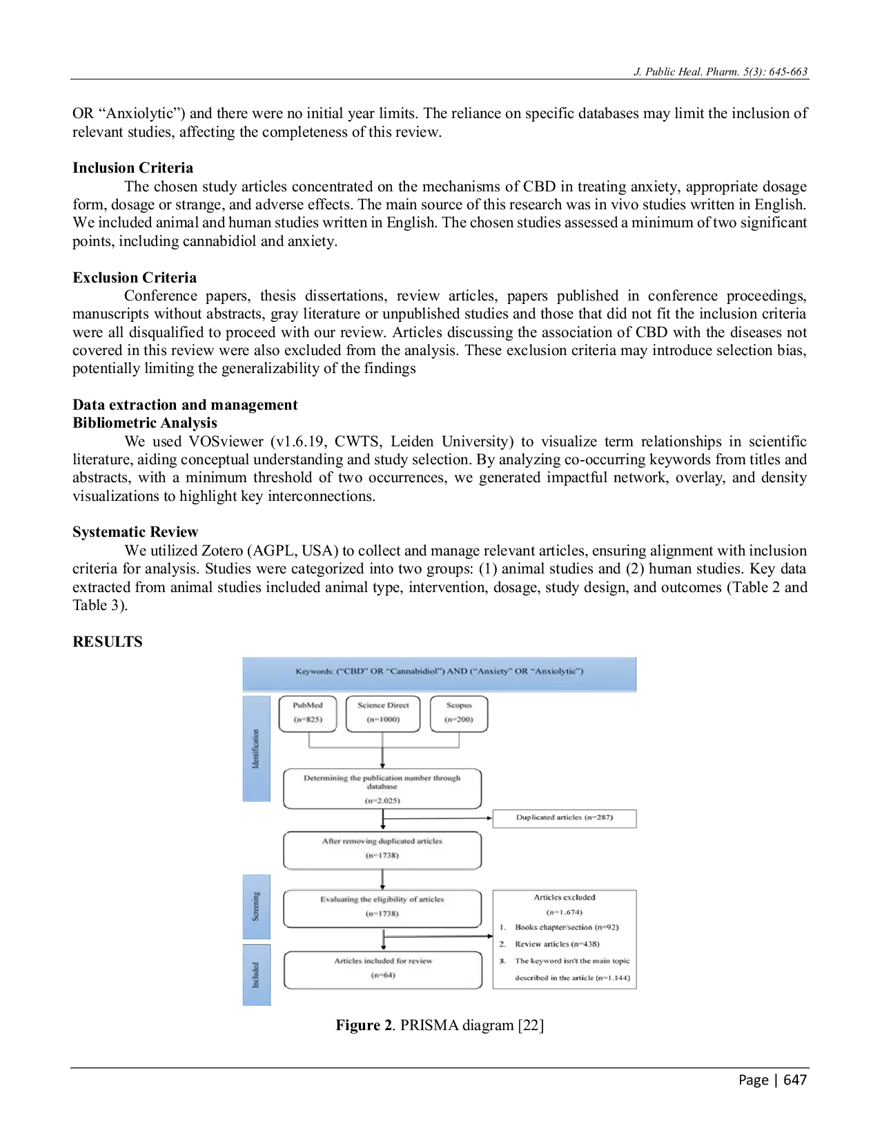 JURIS Efficacy and Safety of Cannabidiol for Anxiety A Bibliometric Analysis and Systematic Review