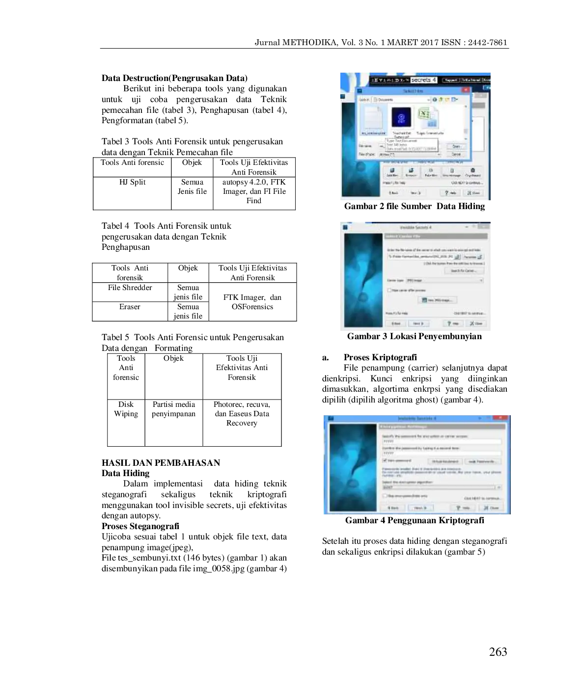 JURIS Data Hiding Dan Data Destruction Pada Anti Forensik Komputer