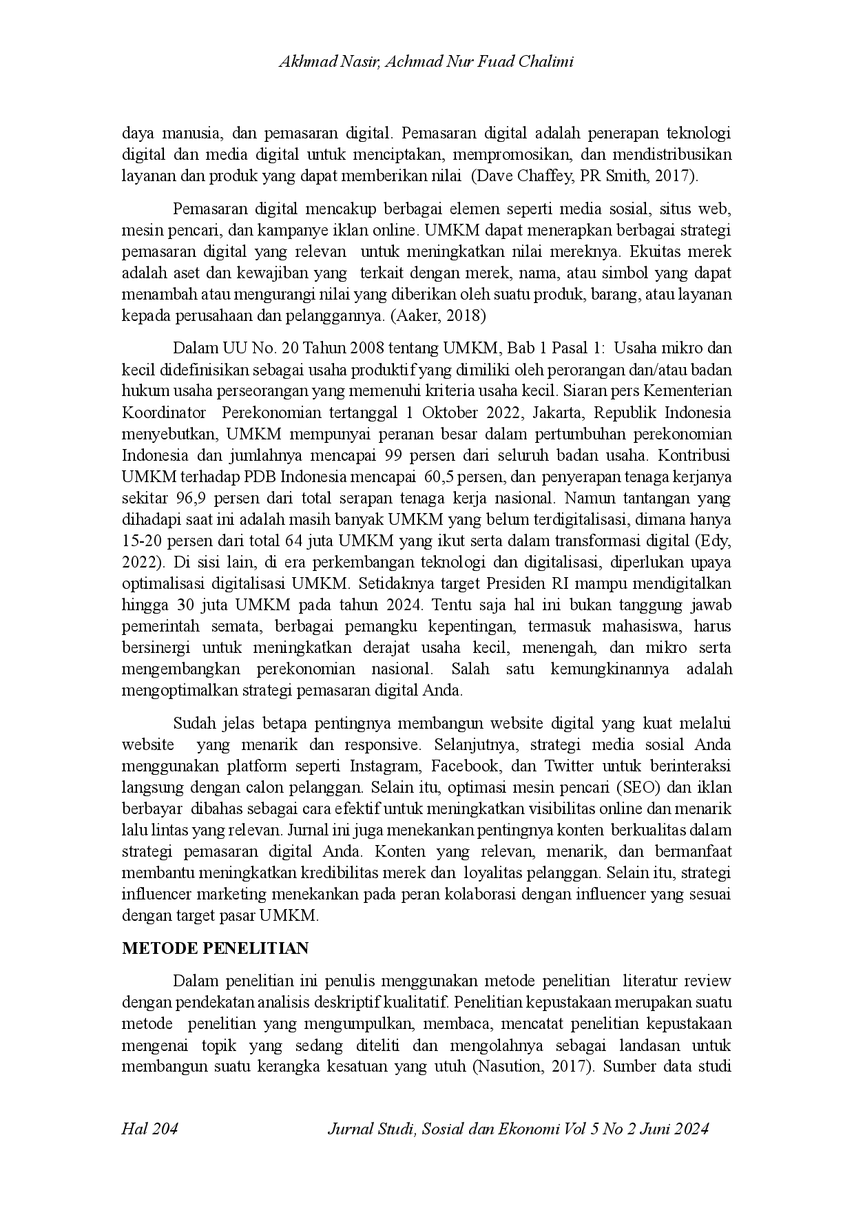 juris Strategi Pemasaran Digital Dalam Meningkatkan Ekuitas Merek Pada Umkm