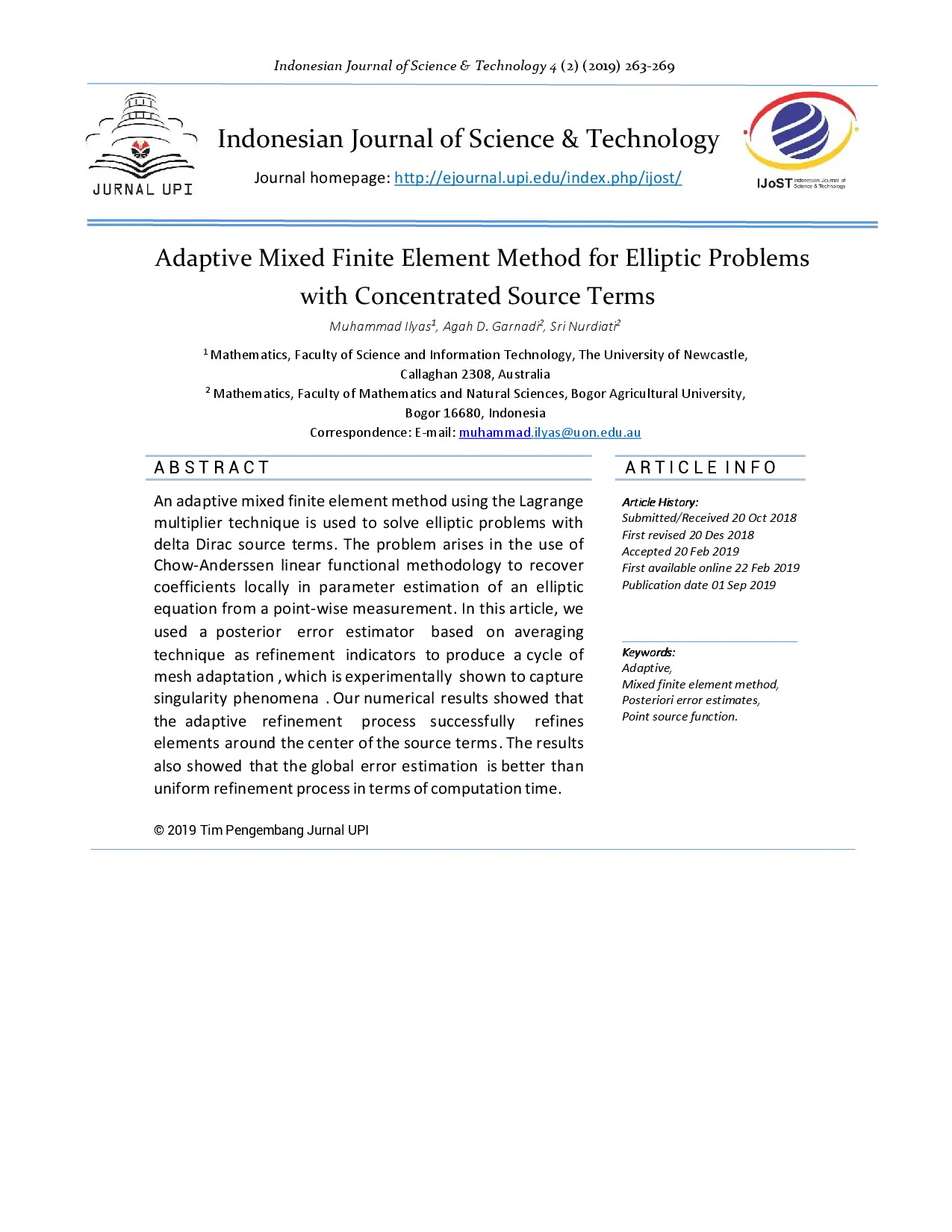 juris Adaptive Mixed Finite Element Method for Elliptic Problems with Concentrated Source Terms