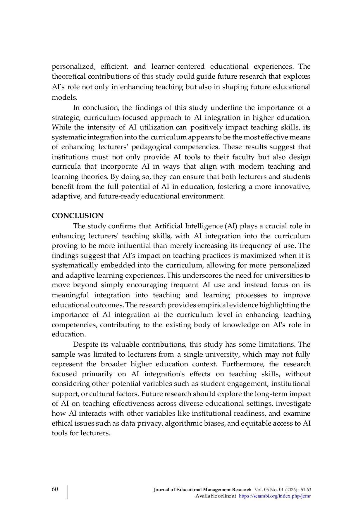 JURIS The Impact of Artificial Intelligence Integration on Enhancing Lecturers Pedagogical Competencie