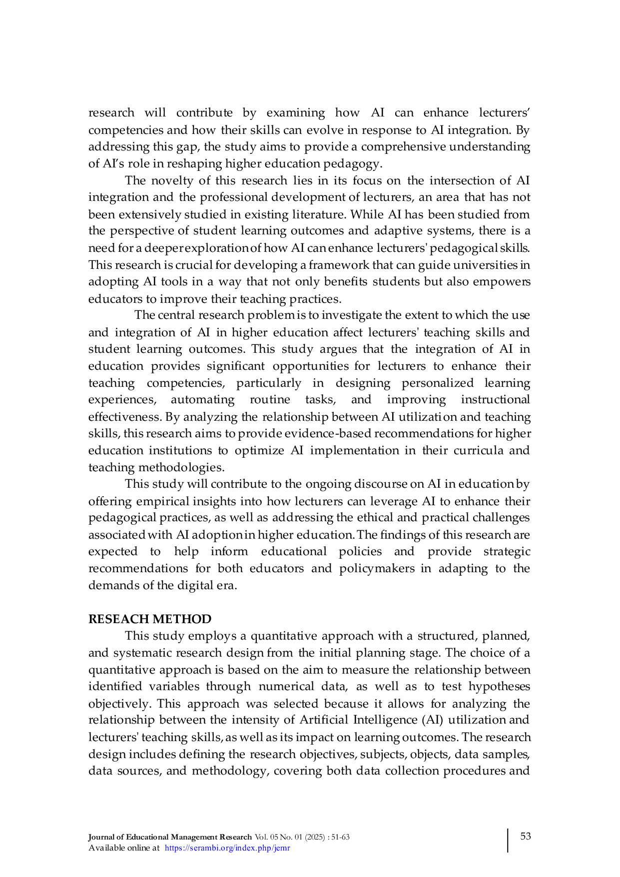 JURIS The Impact of Artificial Intelligence Integration on Enhancing Lecturers Pedagogical Competencie