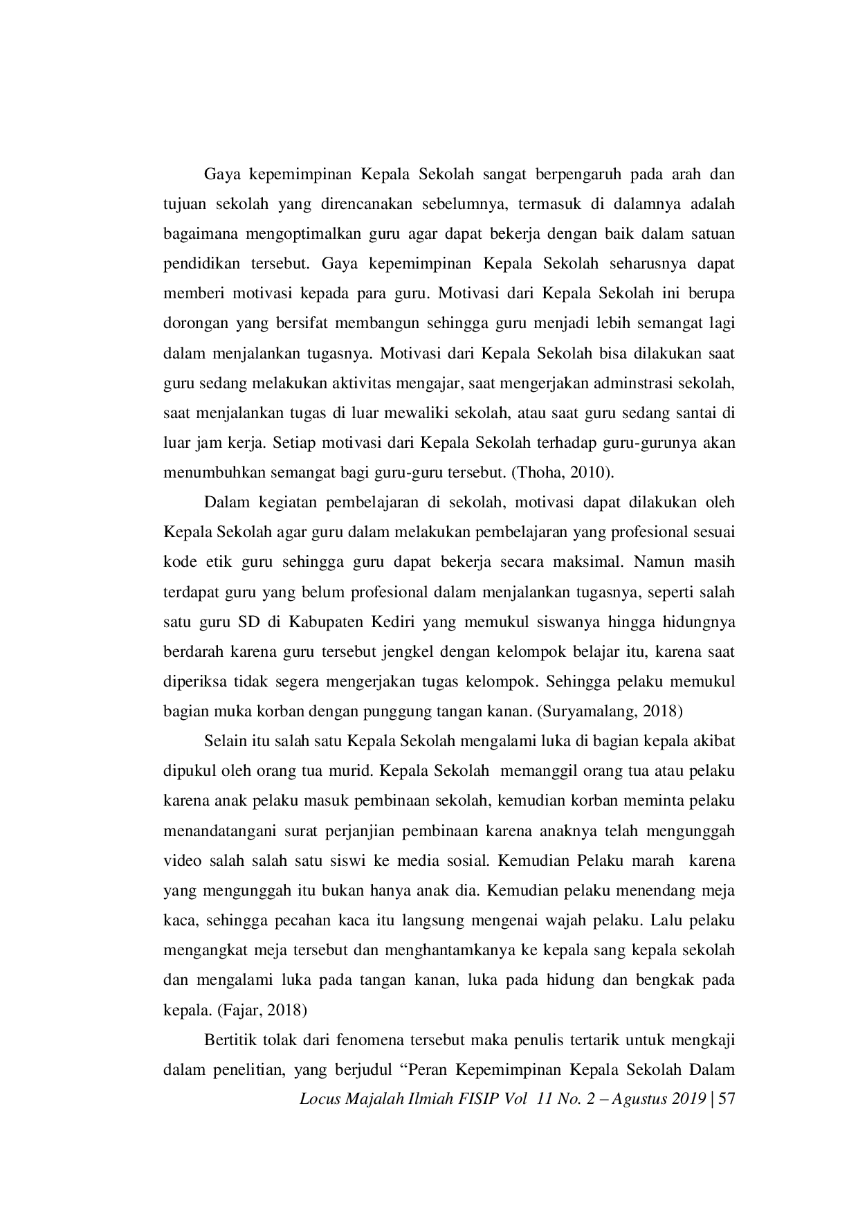 JURIS Peran Kepemimpinan Kepala Sekolah Dalam Meningkatkan Kinerja Guru Di Sdn 1 Gitgit Kecamatan Sukasada Kabupaten Buleleng