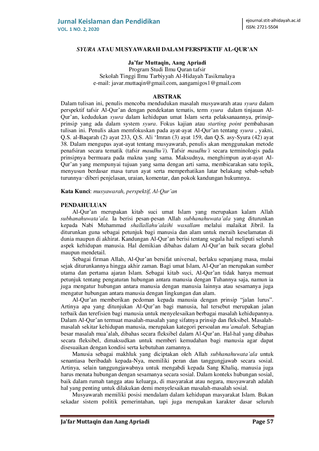 JURIS Syura Atau Musyawarah Dalam Perspektif Al Qur an