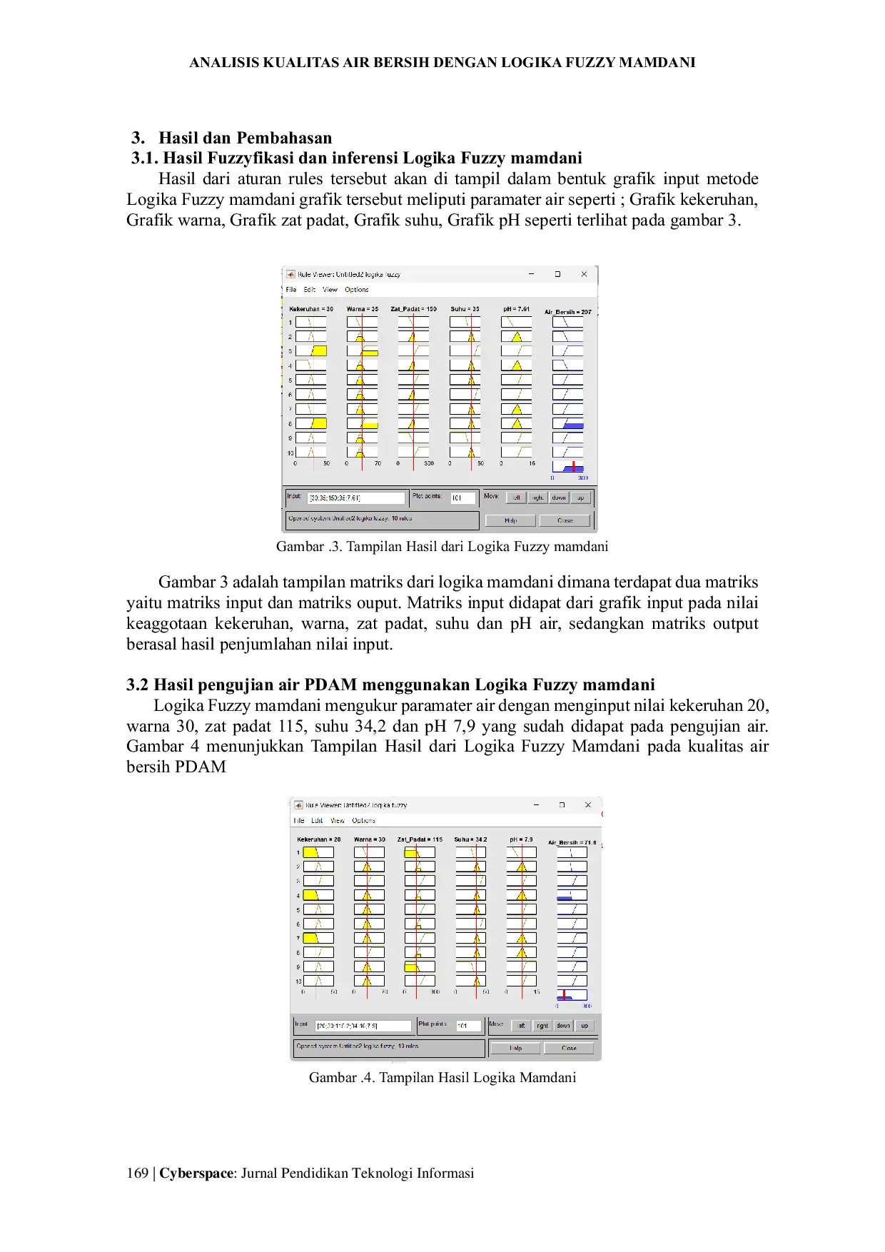 JURIS Analisis Kualitas Air Bersih dengan Logika Fuzzy Mamdani