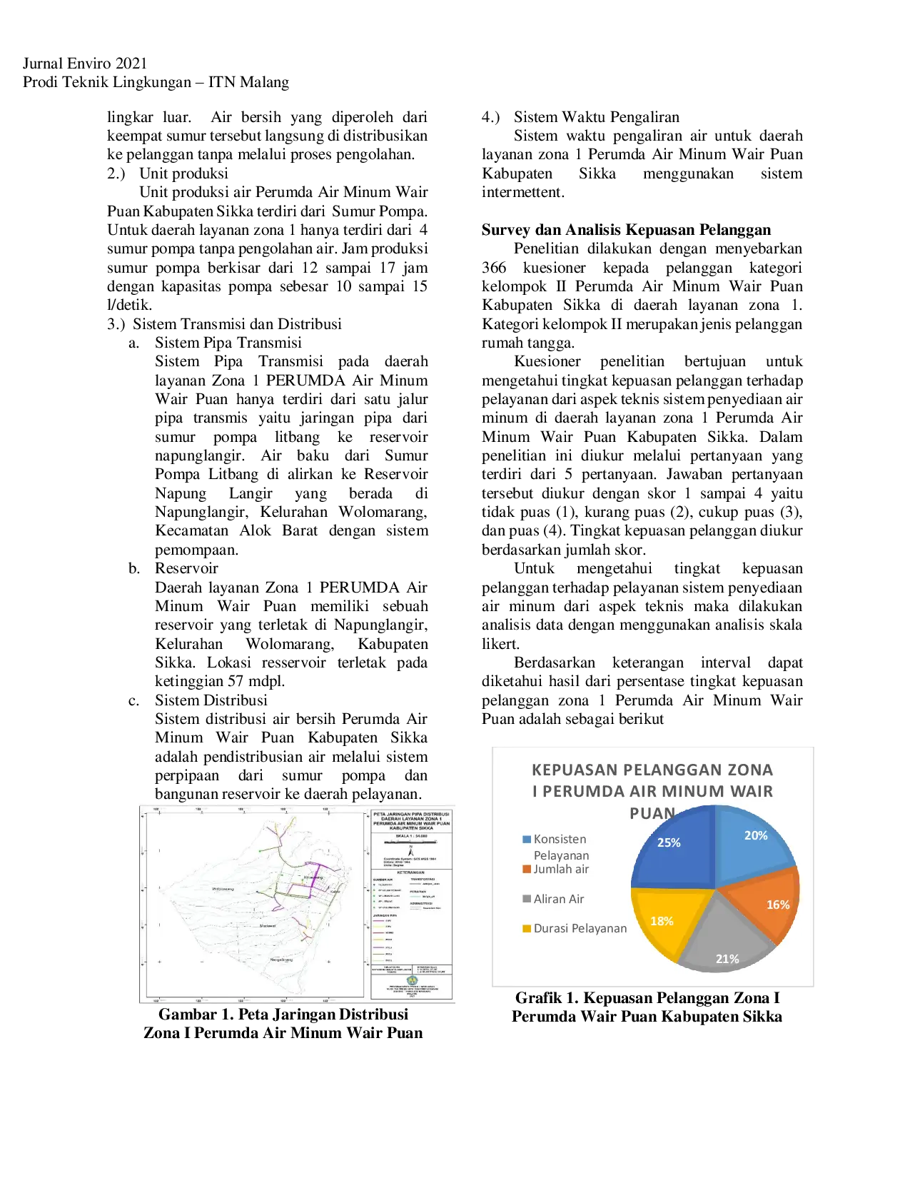 JURIS Upaya Peningkatan Pelayanan Sistem Penyediaan Air Minum di Zona I Perumda Air Minum Wair Puan Kabupaten Sikka