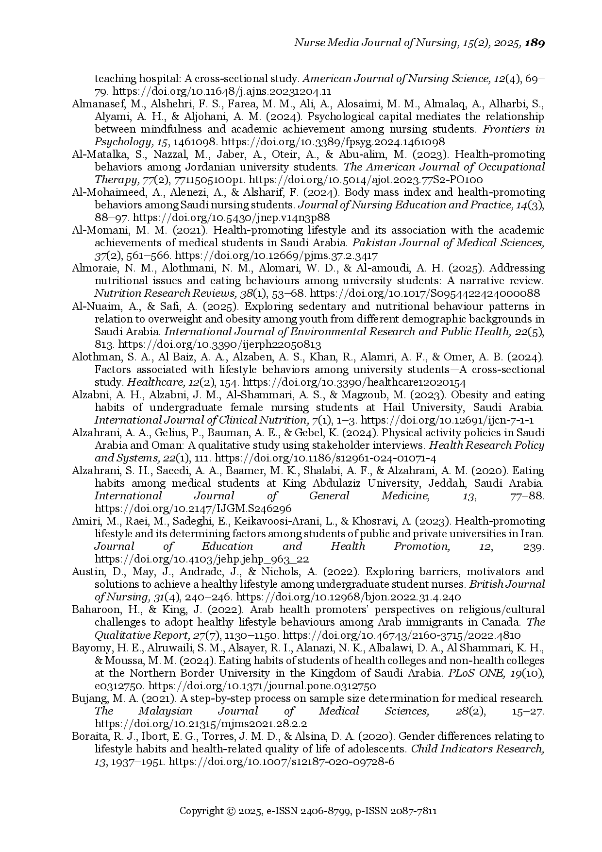 juris Health Promoting Lifestyle Behaviors and Their Correlates Among Nursing Students in Saudi Arabia