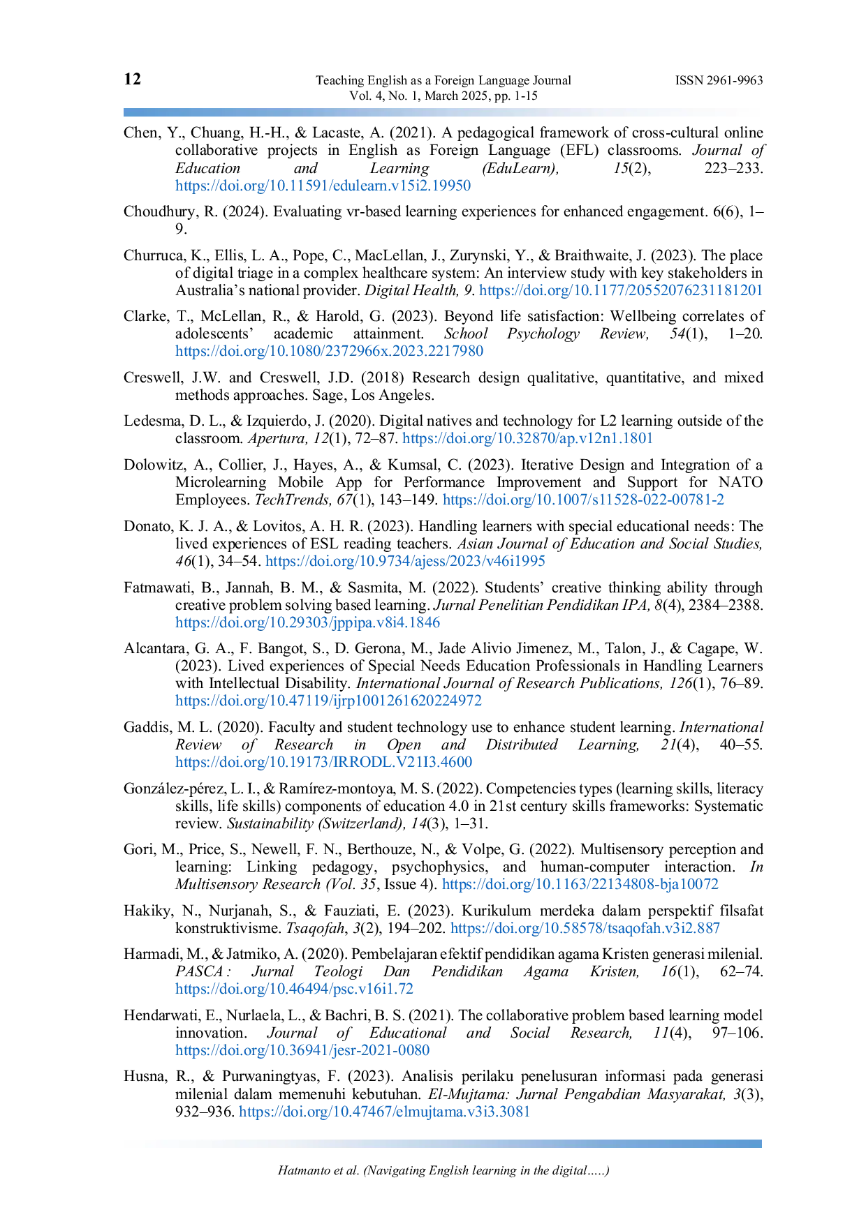 JURIS Navigating English learning in the digital era Millennial students strategies at a private university in Yogyakarta