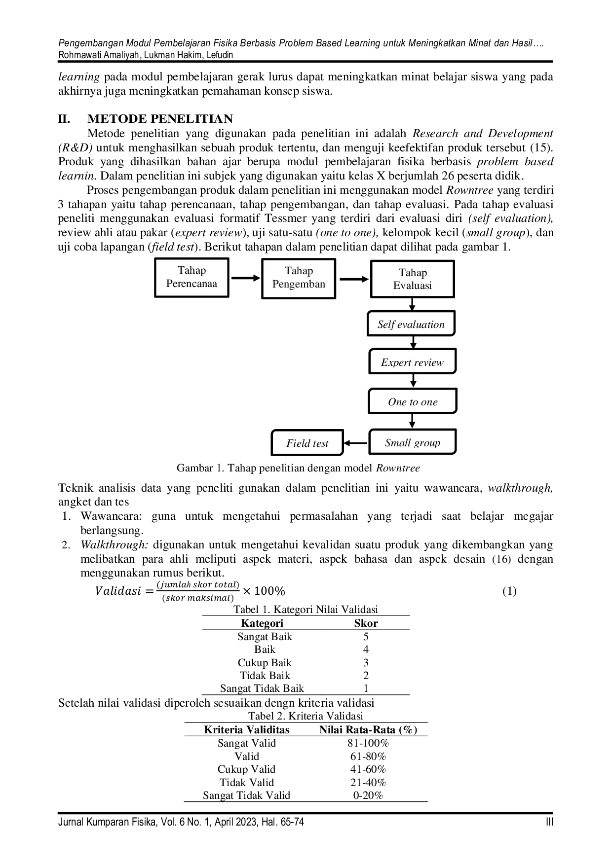 JURIS Pengembangan Modul Pembelajaran Fisika Berbasis Problem Based Learning Untuk Meningkatkan Minat Dan Hasil Belajar Peserta Didik Kelas X Di SMA