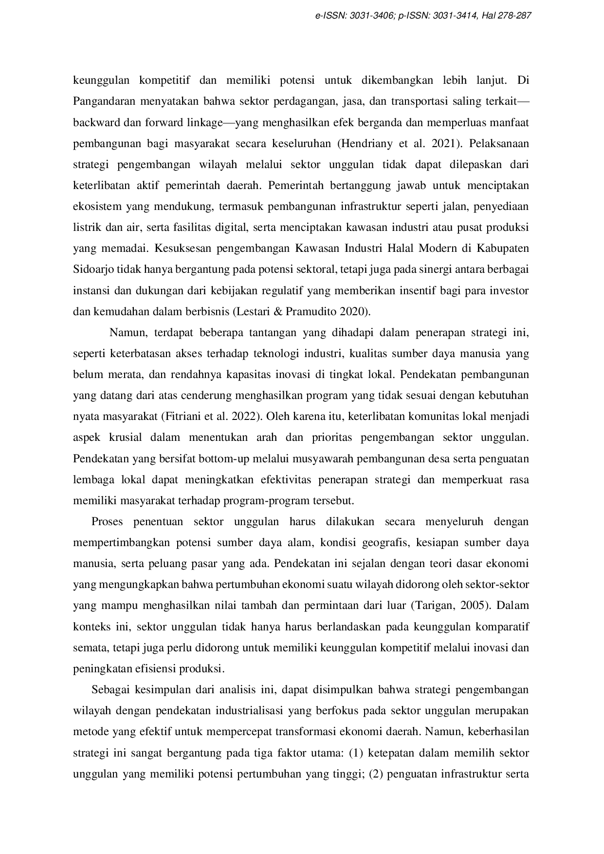 JURIS Strategi Pengembangan Wilayah melalui Industrialisasi Berbasis Sektor Unggulan