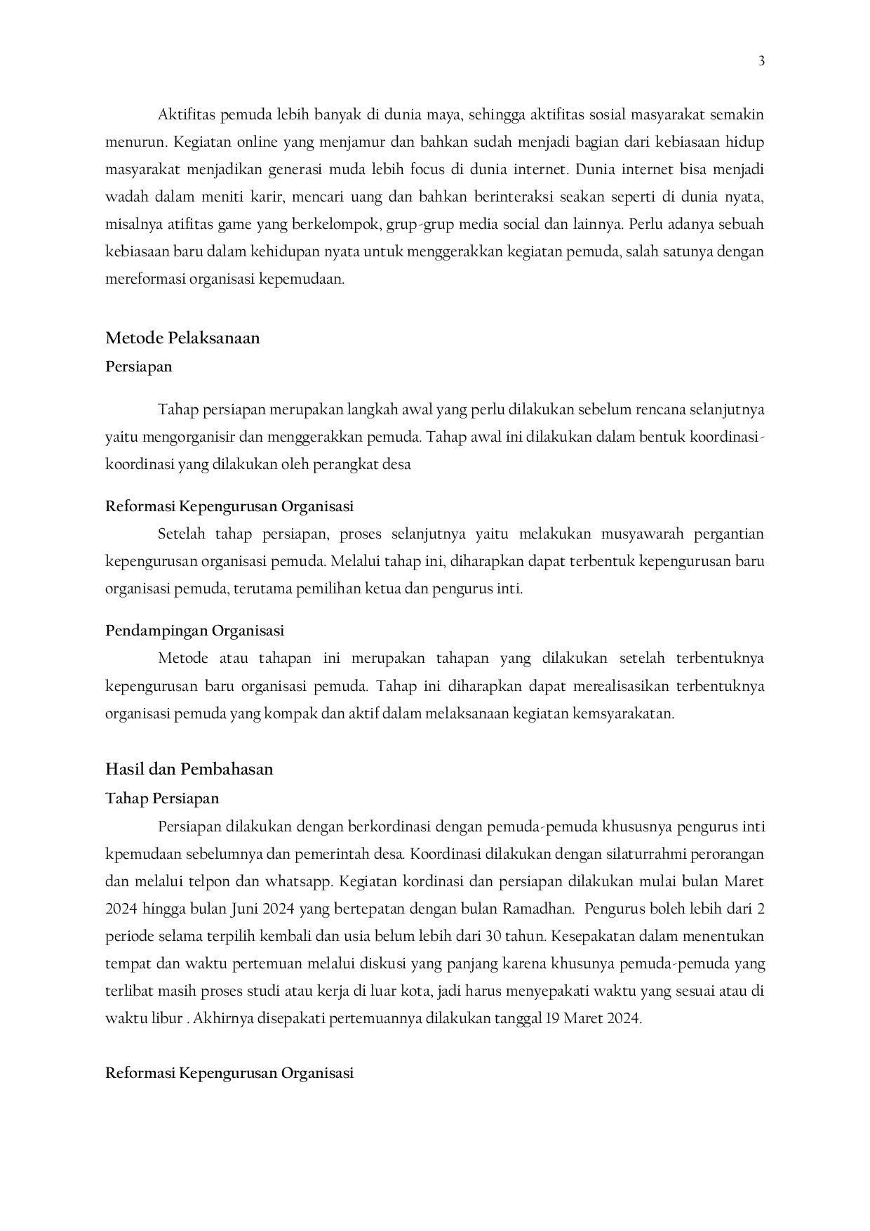 JURIS Pendampingan Pemuda dan Pemudi Dalam Mengimplementasikan Program Kepemudaan di Dusun Gerumpung Desa Sepit Kec Keruak