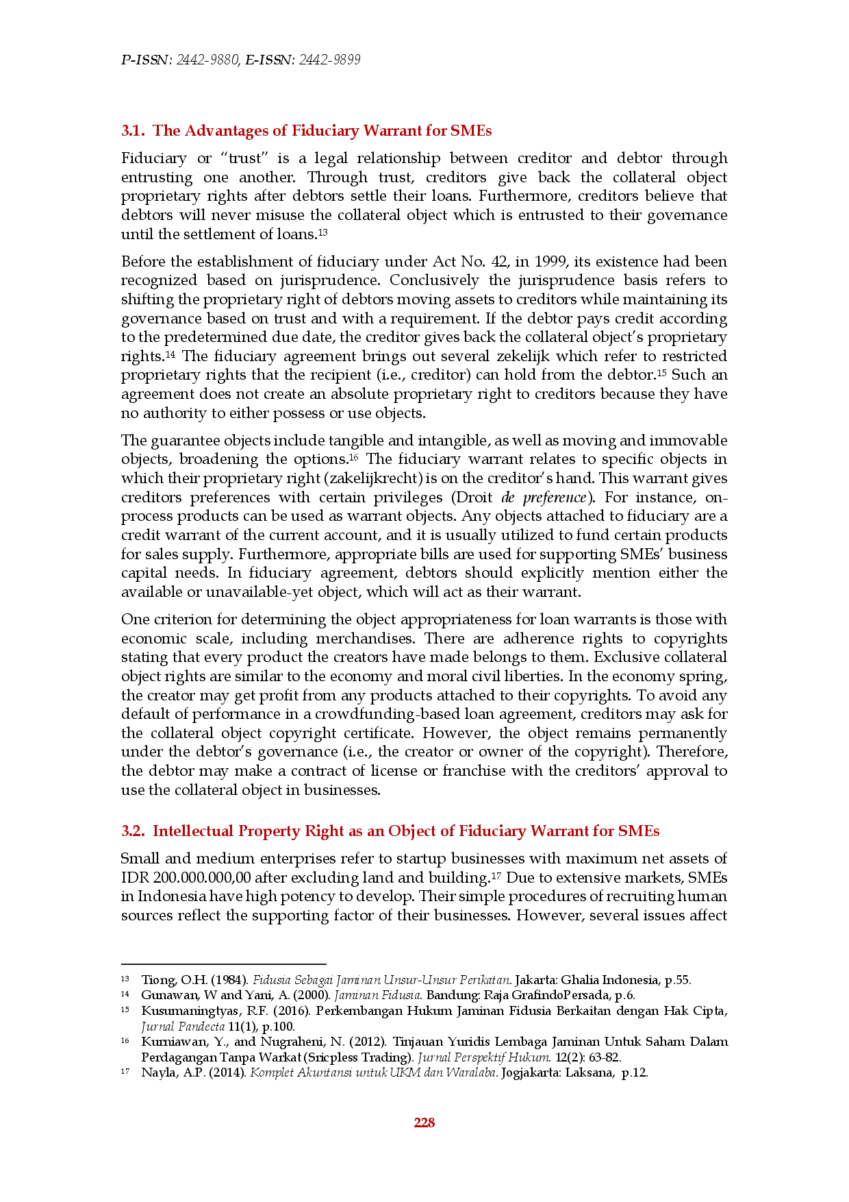 juris Crowdfunding Based Fiduciary Warrant in Providing Capital Loans for Small and Medium Enterprises