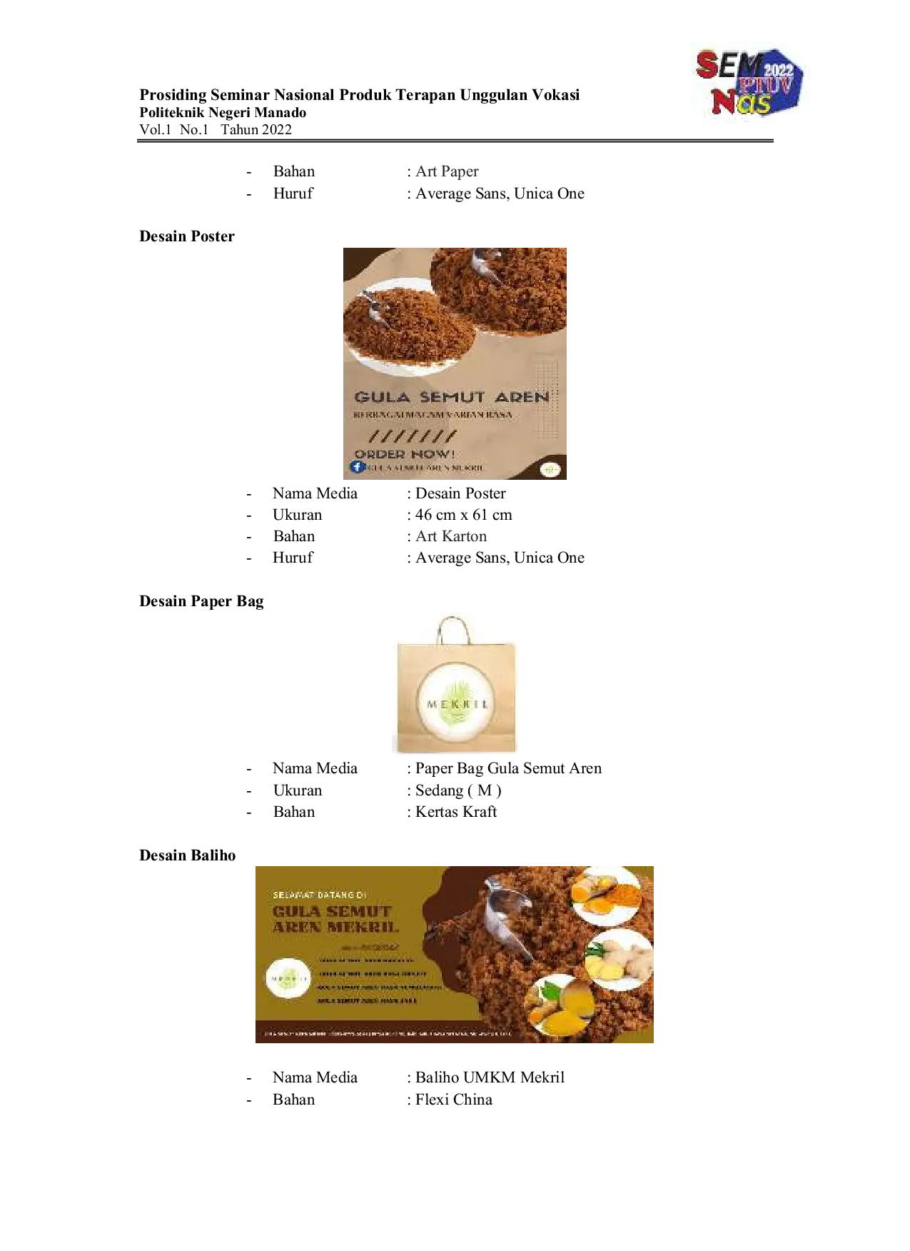 JURIS Perancangan Media Promosi Produk Gula Semut Di Desa Koreng Kabupaten Minahasa Selatan