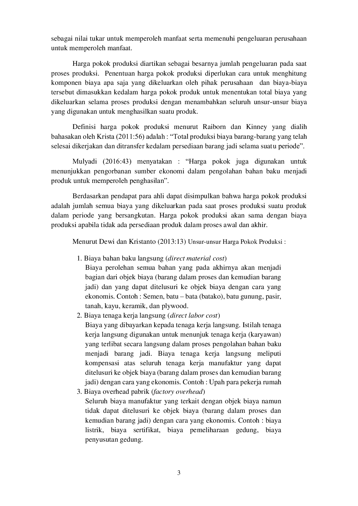 JURIS Penentuan Harga Pokok Produksi Rumah Tipe 75 Pada PT Alif Persada Nusantara Perumahan Garden Hills Estate Samarinda