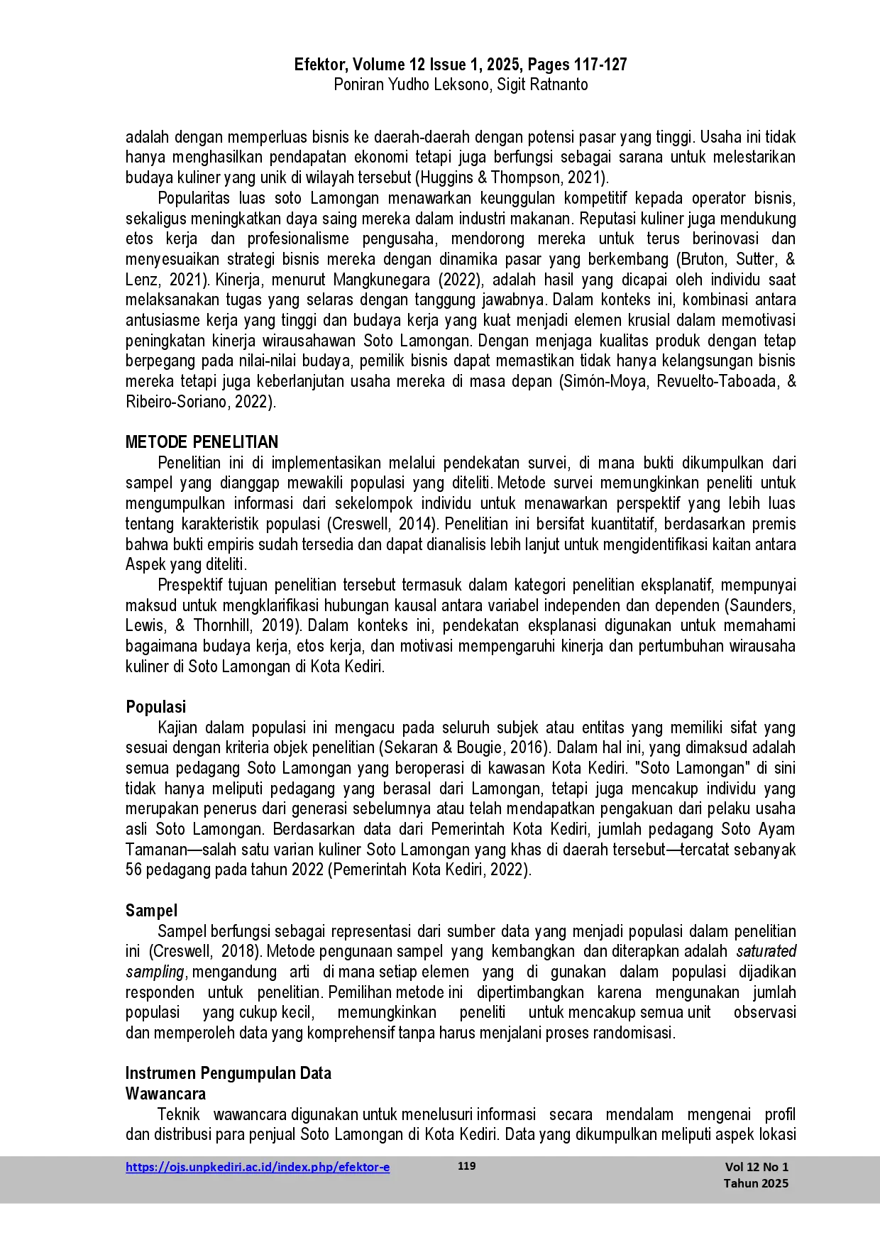 juris Improving Business Performance and Development through Work Culture Work Ethic and Motivation An Empirical Study on Soto Lamongan Culinary Entrepreneurs in Kediri City
