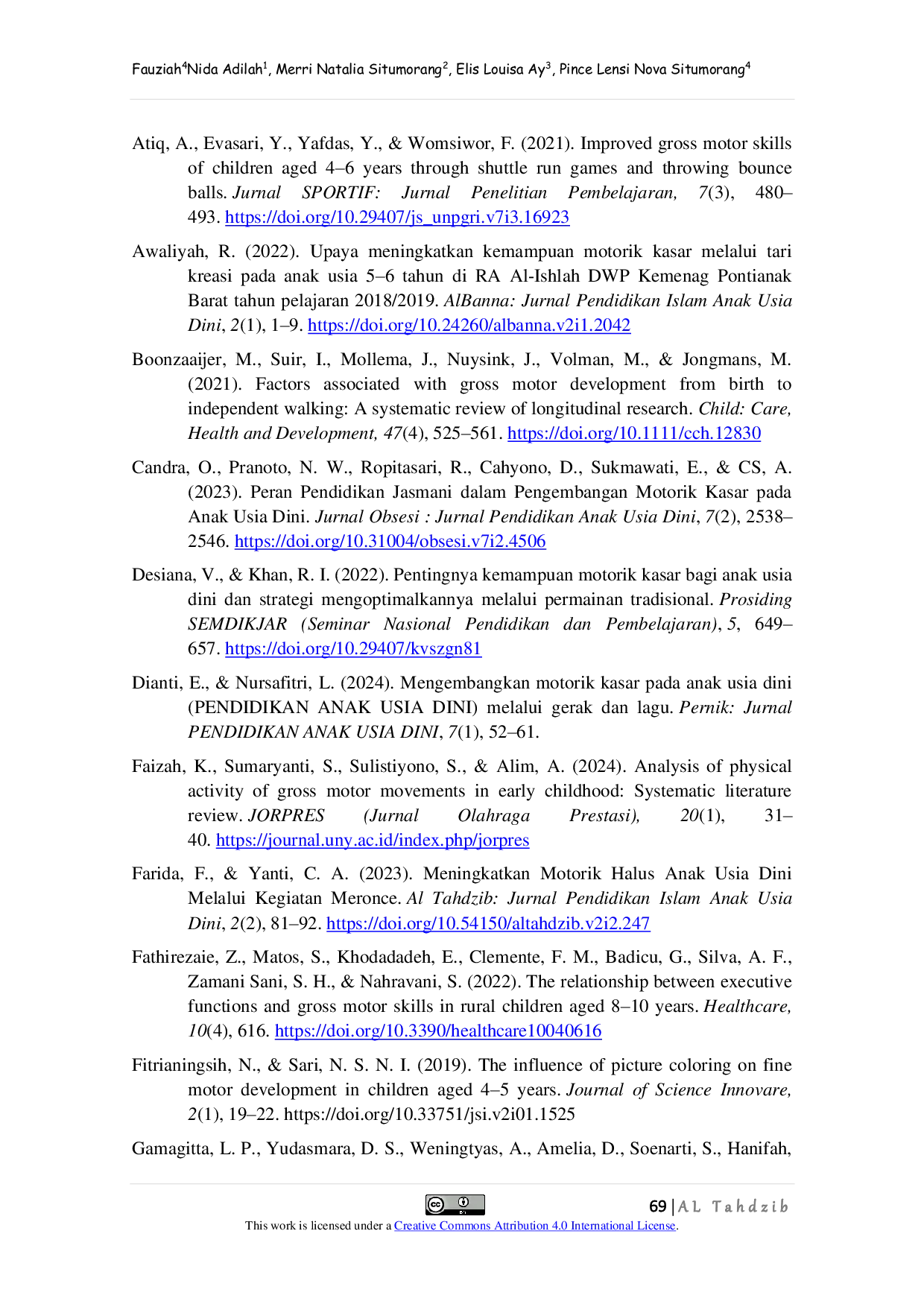 JURIS Analysis of Gross Motor Skills in Early Childhood Through Educational Learning