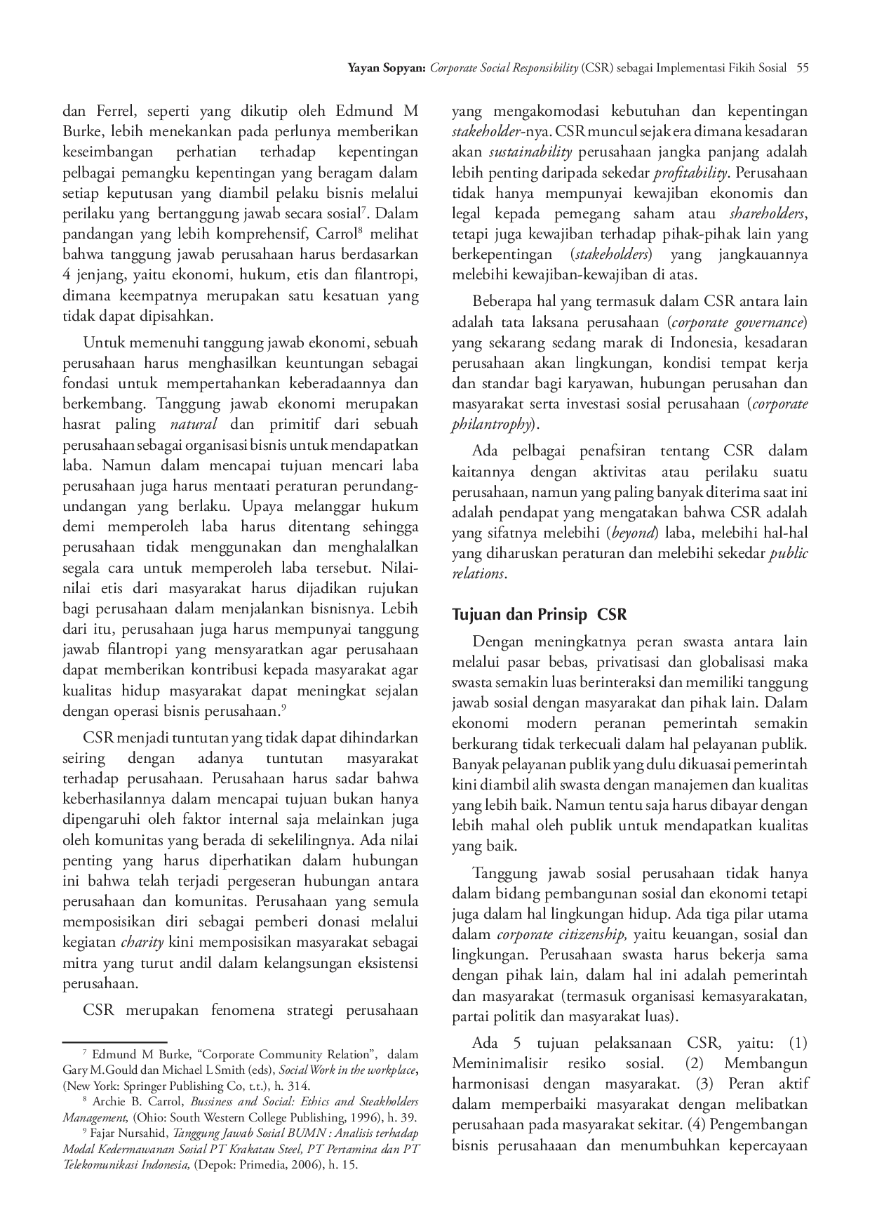 juris Corporate Social Responsibility Csr Sebagai Implementasi Fikih Sosial Untuk Pemberdayaan Masyarakat