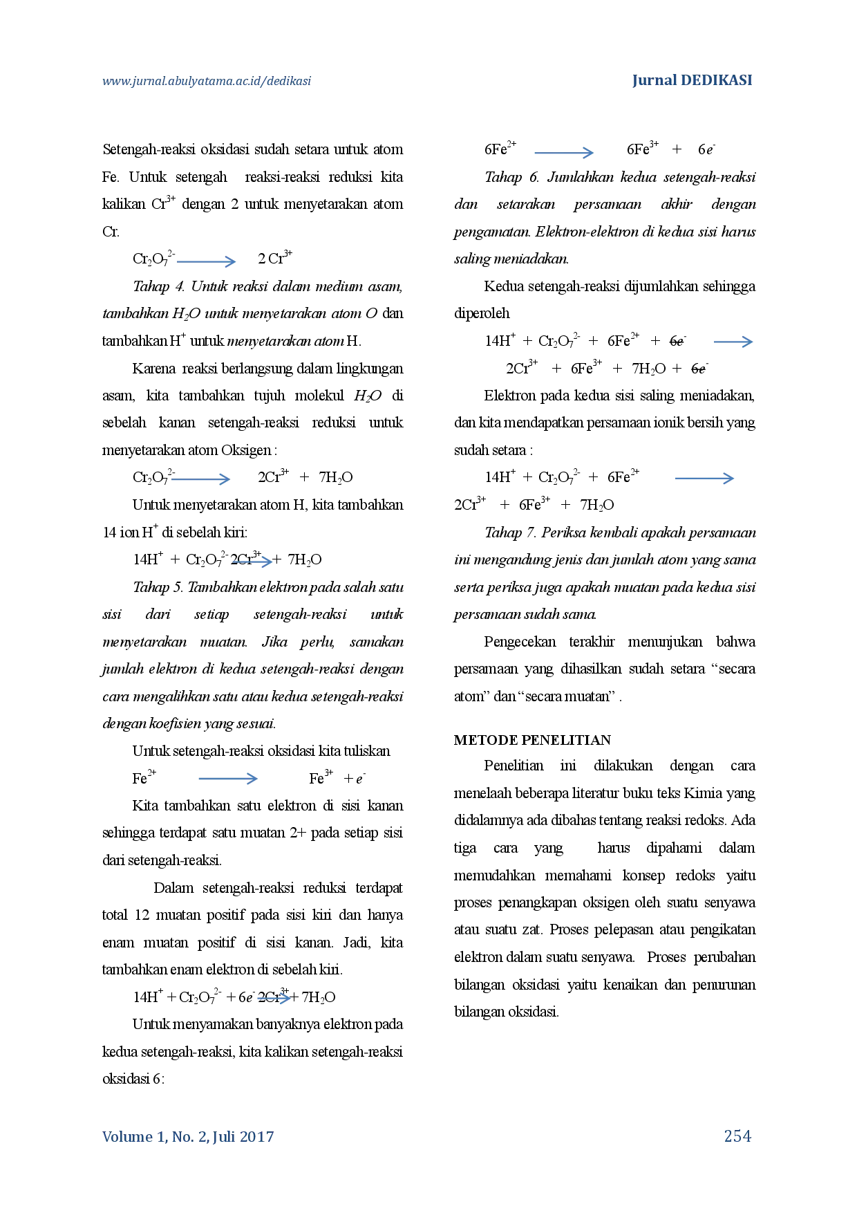 juris Pendekatan Ilmu Fisika Dan Matematika Dalam Memahami Konsep Reaksi Oksidasi Reduksi Redoks