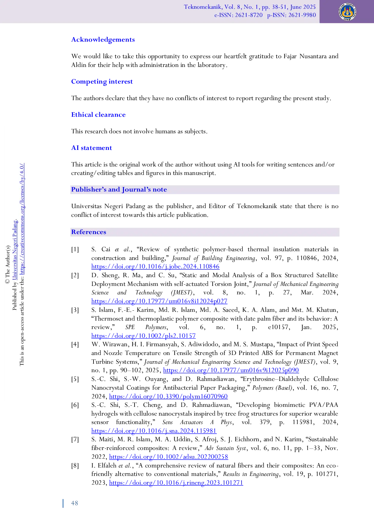 JURIS Characteristics of sisal epoxy composite boards with sodium chloride treated fibers at different treatment temperatures