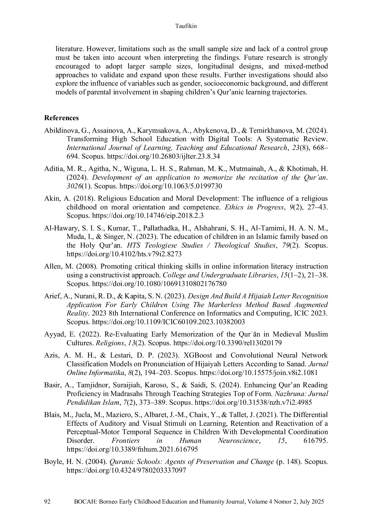 JURIS Facilitating Qur anic Literacy in Early Childhood through Smart Hafiz Al Qolam