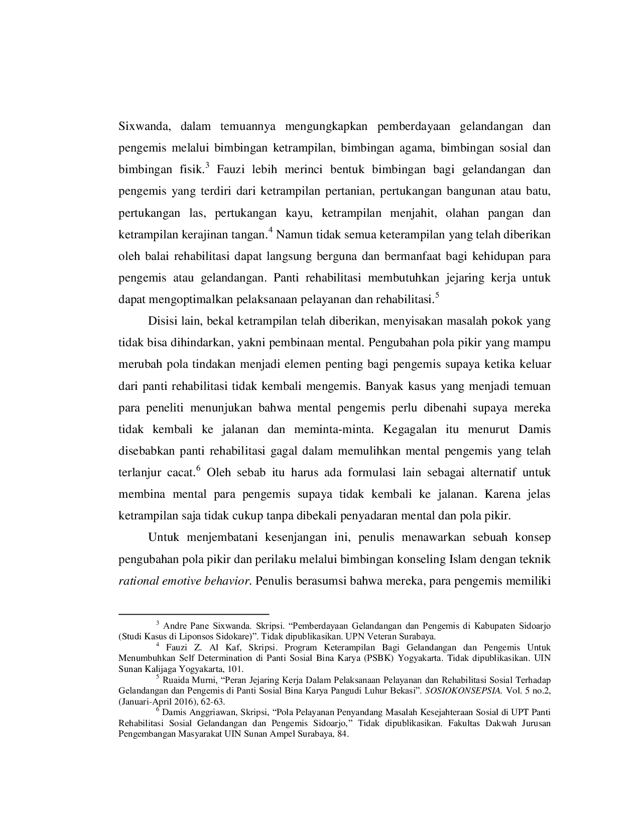 JURIS Terapi Rational Emotive Behavior Berbasis Konseling Islam untuk Meningkatkan Self Awareness bagi Pengemis