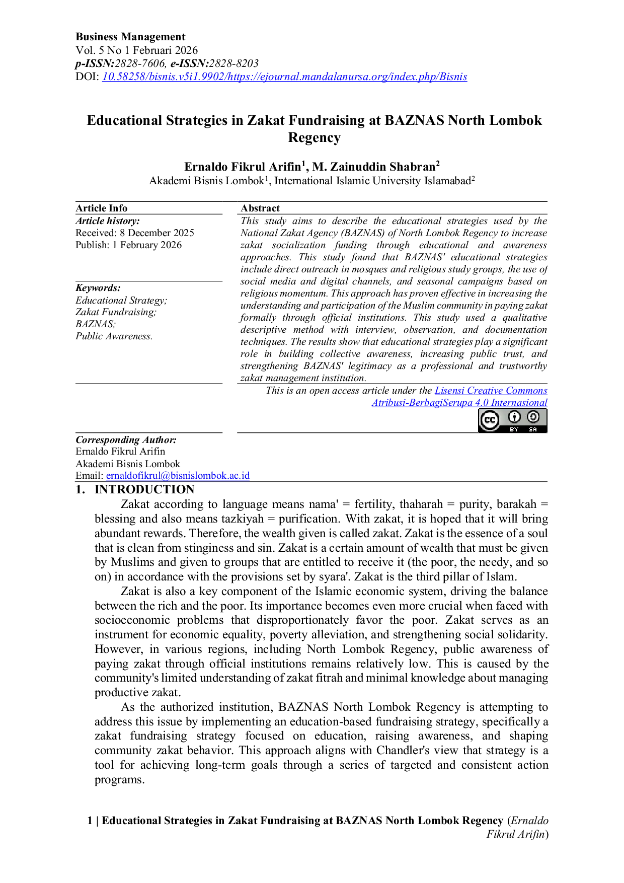 JURIS Educational Strategies in Zakat Fundraising at BAZNAS North Lombok Regency