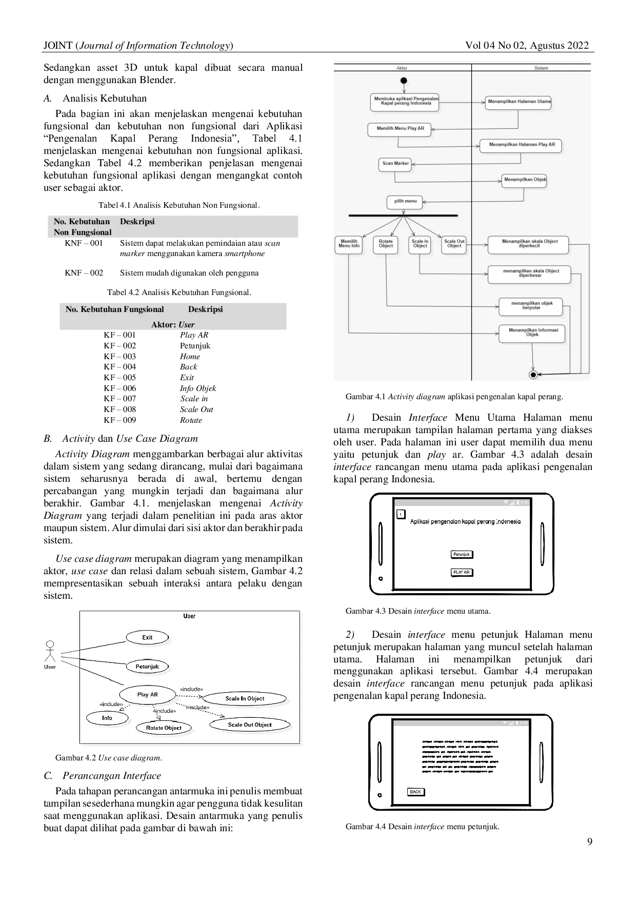 JURIS Rancang Bangun Aplikasi Pengenalan Kapal Perang Indonesia Menggunakan Augmented Reality