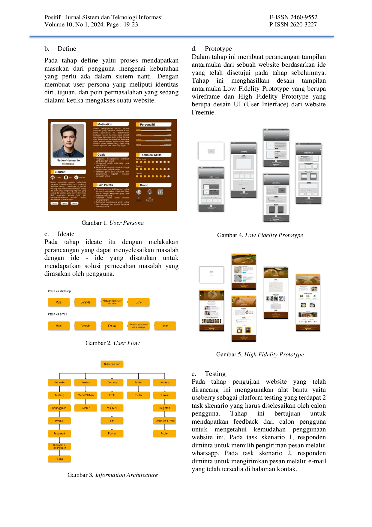 JURIS Perancangan User Interface UI Design untuk Website Freemie dengan Metode Design Thinking
