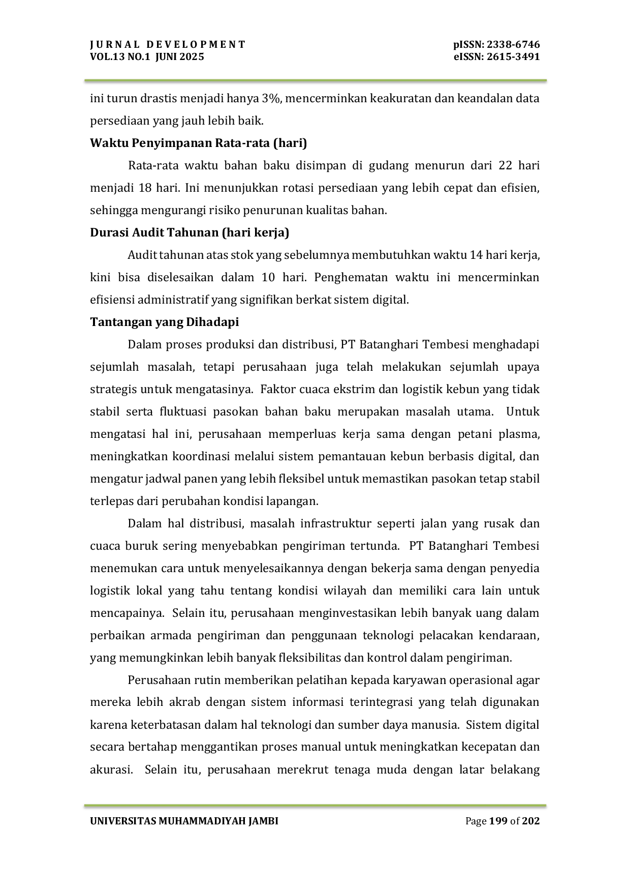 JURIS Analisis Rancangan Operasional Dalam Memaksimalkan Kinerja Produksi Dan Distribusi Pada PT Batanghari Tembesi