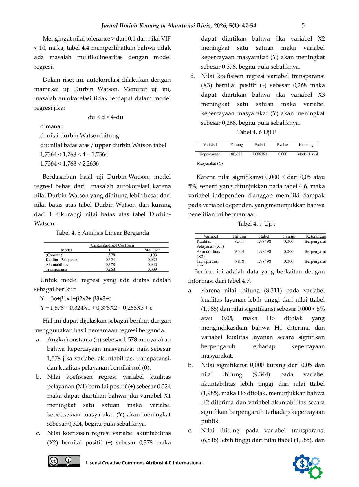 JURIS Kualitas Pelayanan Akuntabilitas dan Transparansi Informasi Keuangan Terhadap Kepercayaan Masyarakat