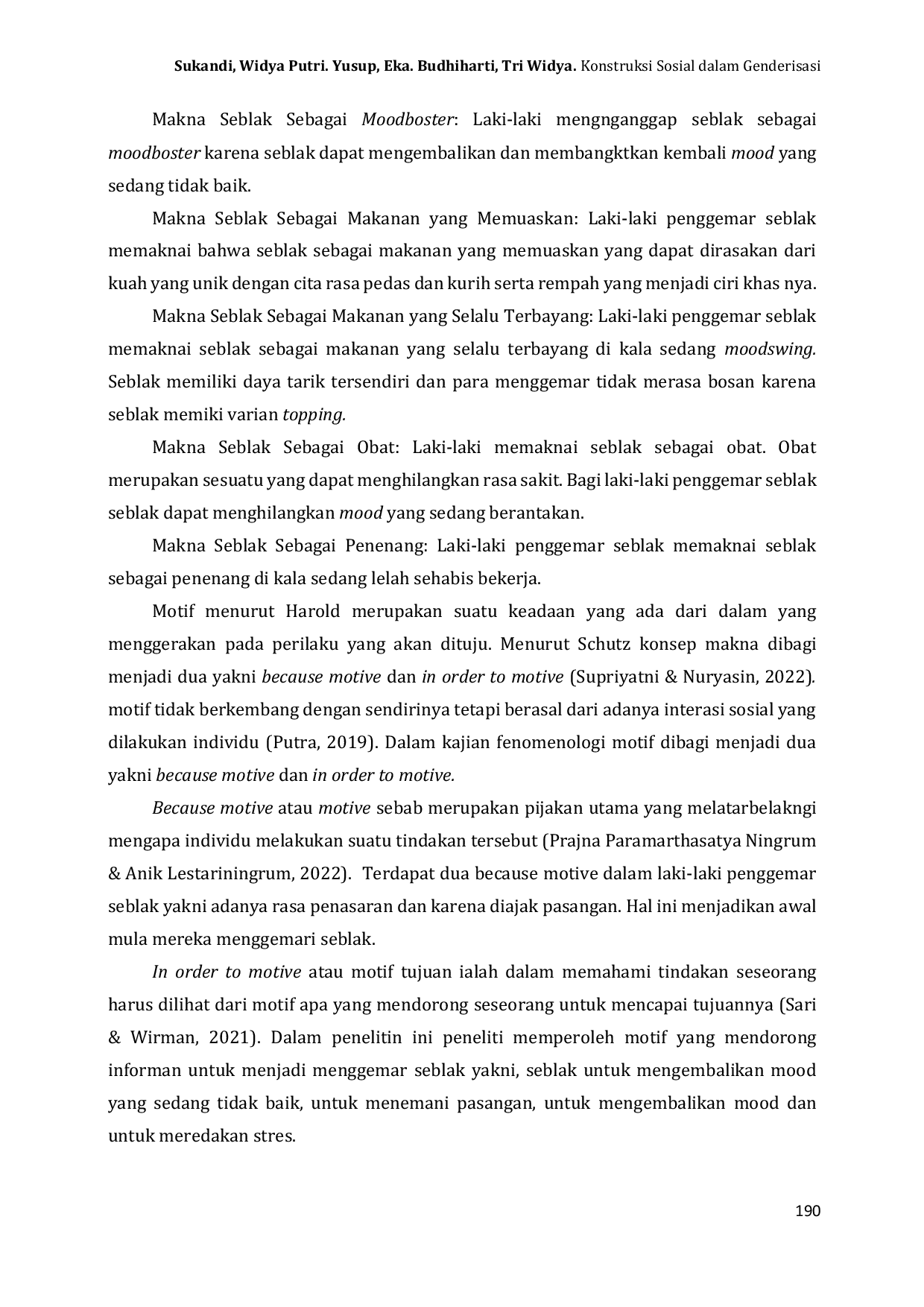 JURIS Konstruksi Sosial dalam Genderisasi terhadap Jenis Makanan