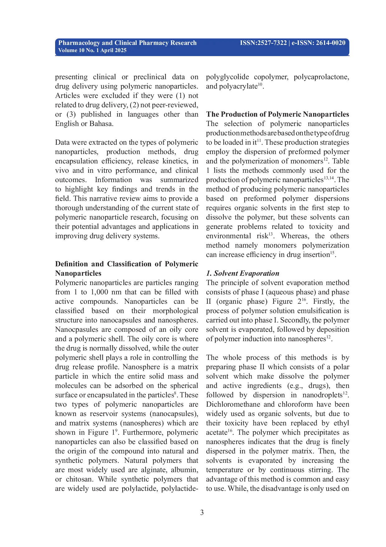 JURIS The Potency of Polymeric Nanoparticles as New Drug Delivery System A Narrative Review
