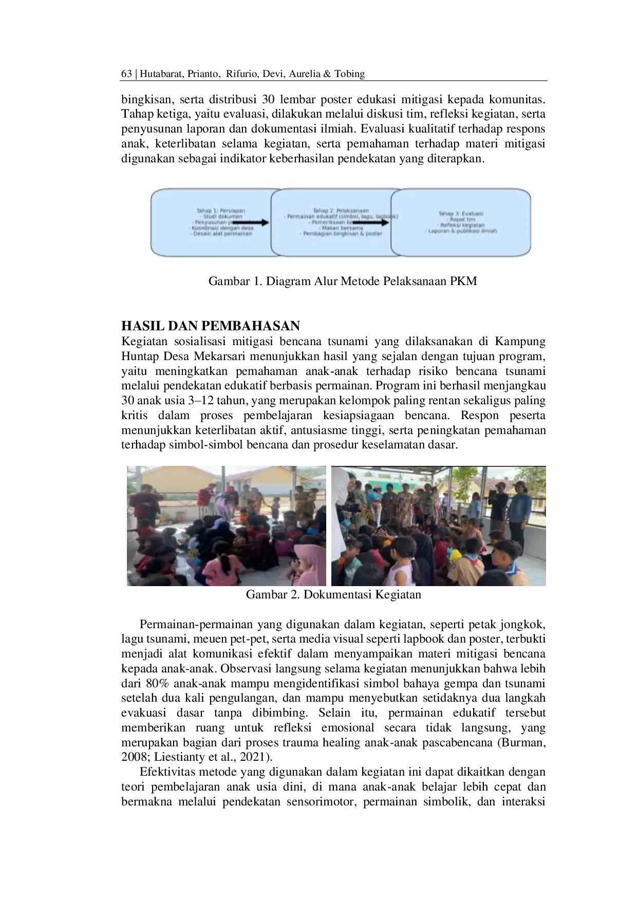 JURIS Sosialisasi Mitigasi Bencana Tsunami melalui Permainan bagi Anak anak Kampung Huntap Desa Mekarsari Kecamatan Panimbang