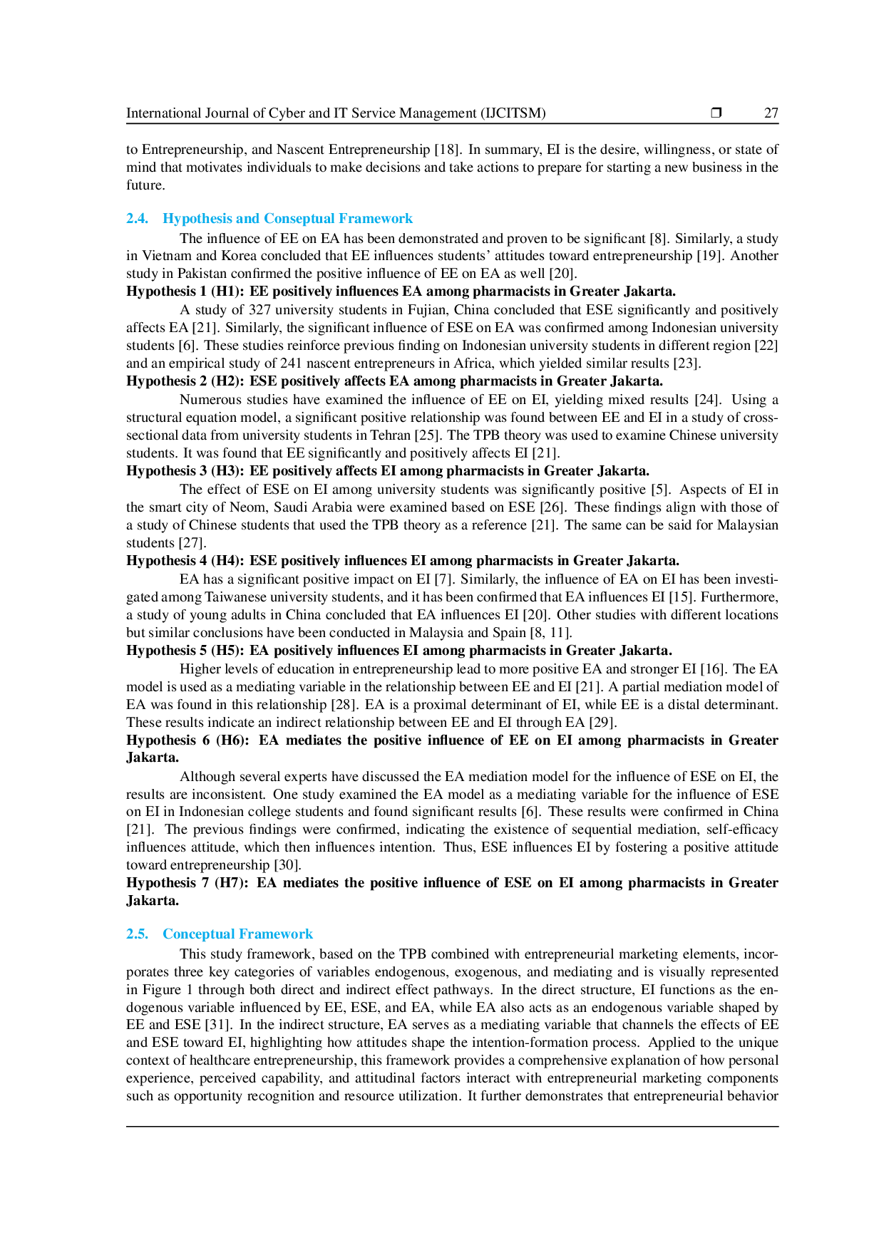JURIS Predicting Professional Entrepreneurial Intention Through Core Determinants of Entrepreneurial Attitude