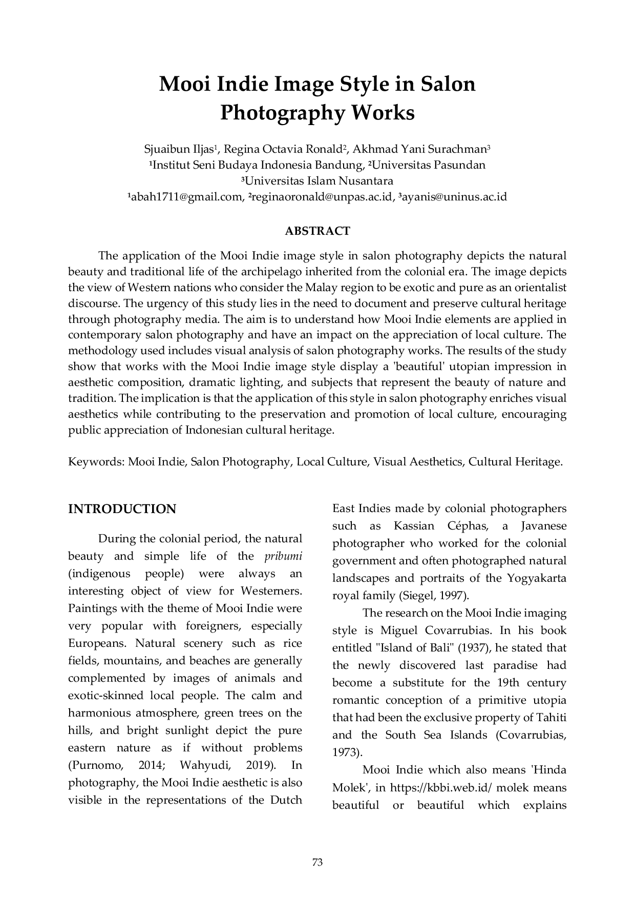 JURIS Mooi Indie Image Style in Salon Photography Works