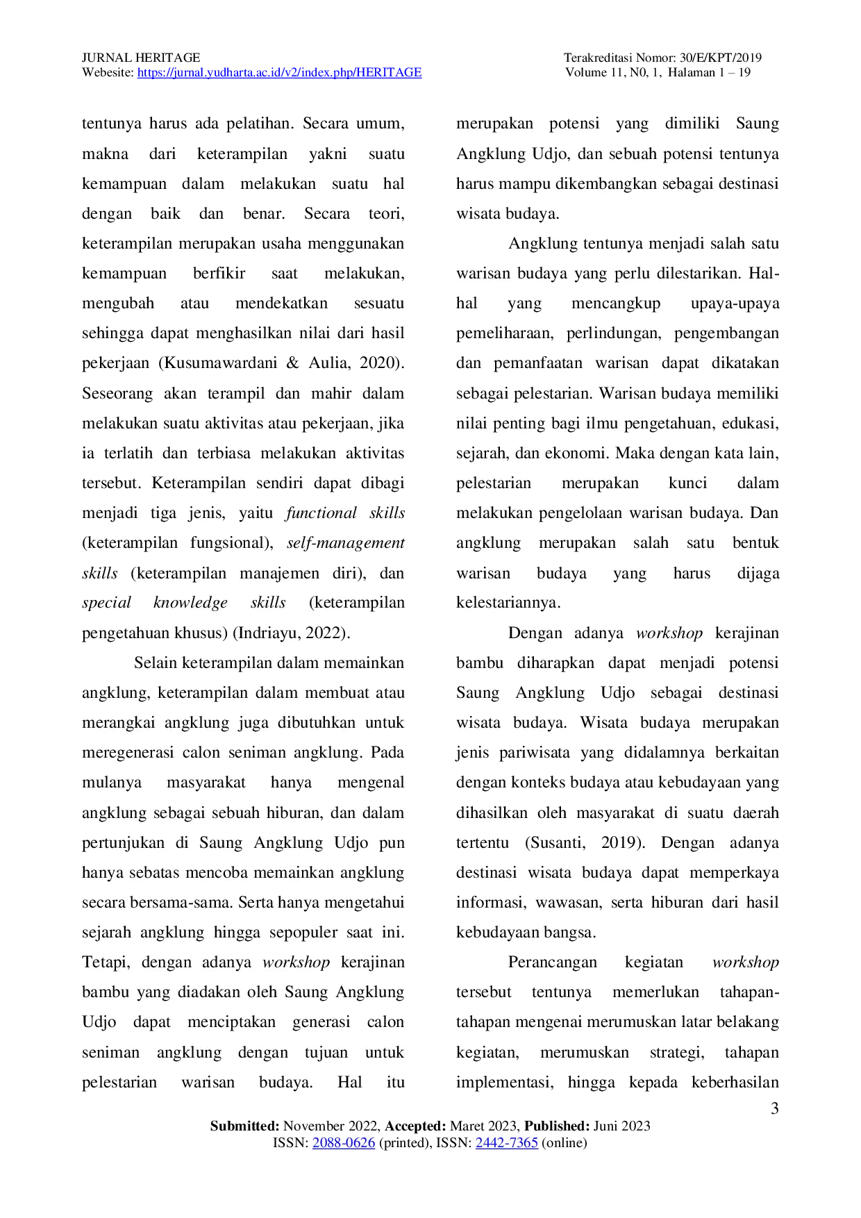 JURIS Public Relations Event Analisis Pada Kegiatan Workshop Kerajinan Bambu Saung Angklung Udjo
