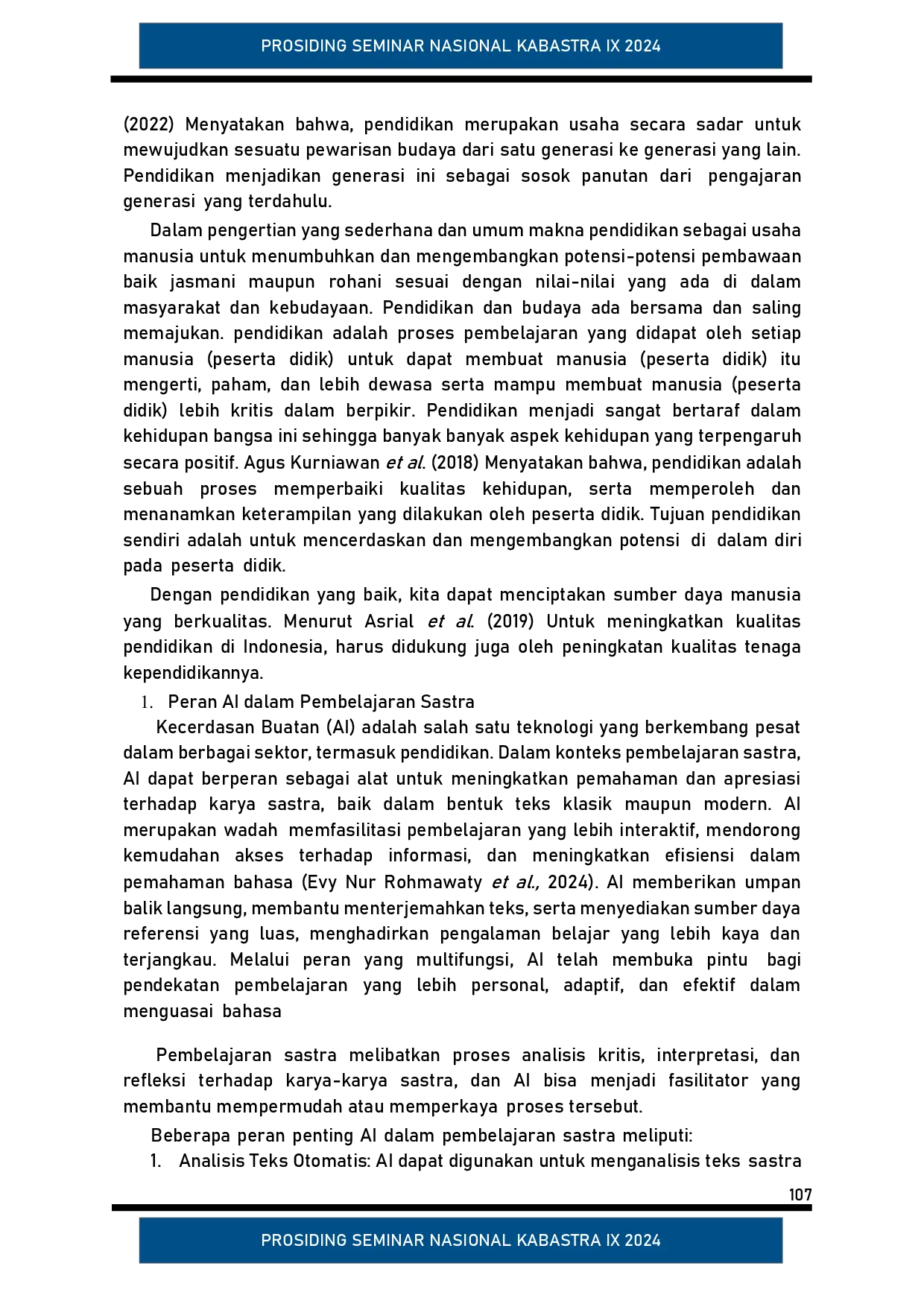 juris Kecerdasan Buatan AI dan Keberagaman Budaya Multikultural dalam Membangun Hakikat Pendidikan melalui Sastra di SMP Negeri 9 Muaro Jambi