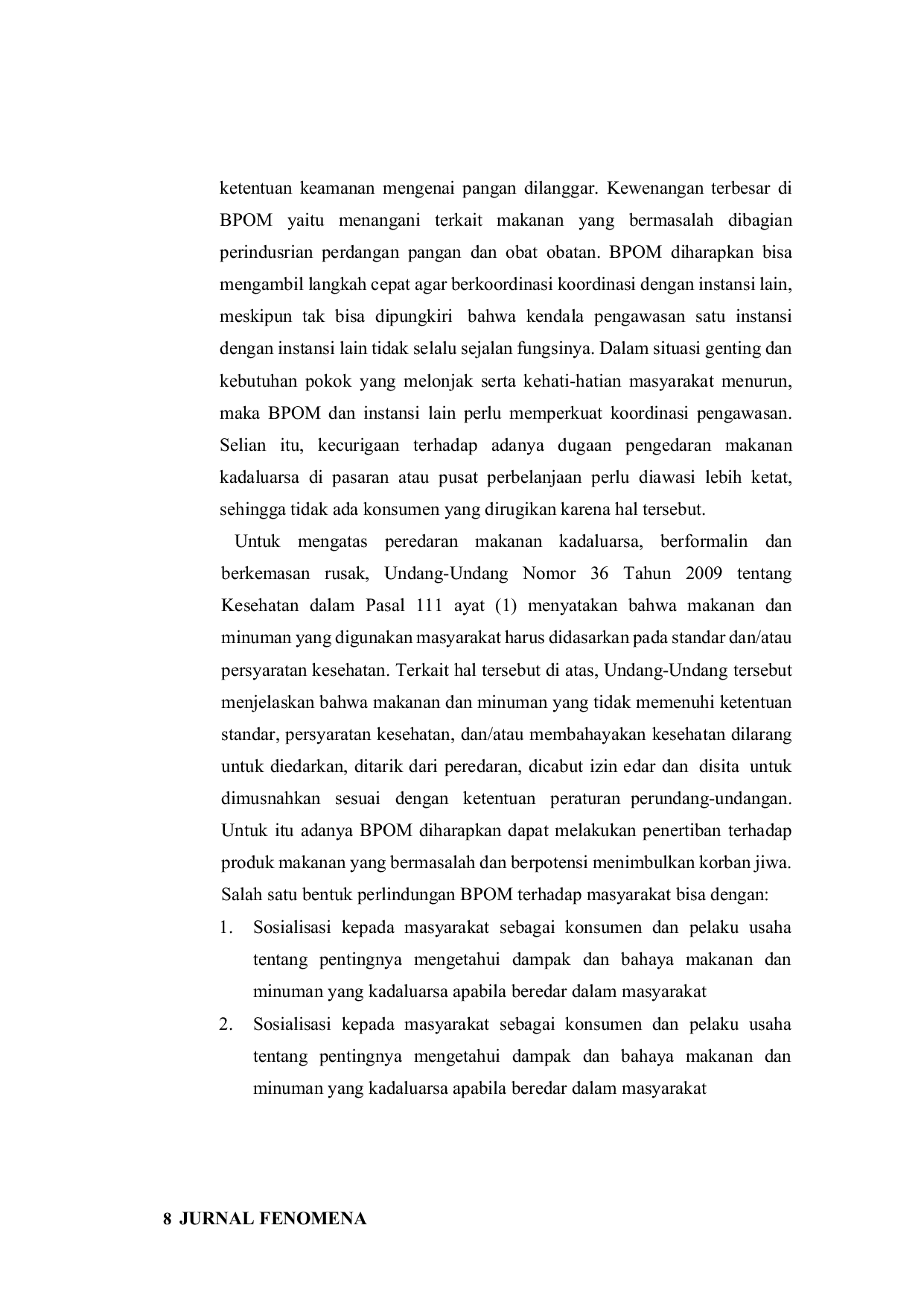 JURIS Urgensi BPOM Terhadap Produk Minuman dan Makanan Kadaluarsa dalam Perlindungan Konsumen