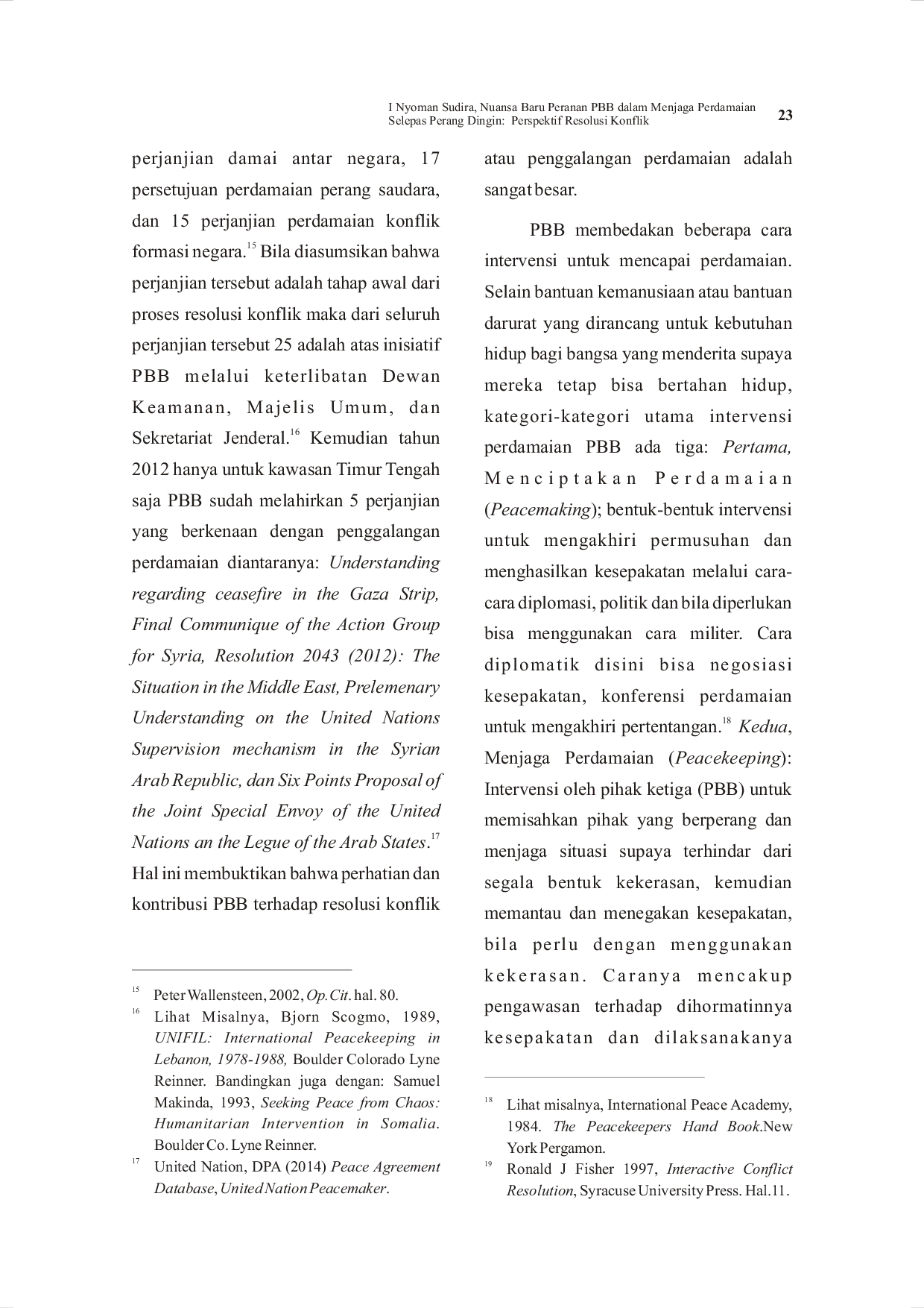 juris Nuansa Baru Peranan PBB dalam Menjaga Perdamaian Selepas Perang Dingin Perspektif Resolusi Konflik