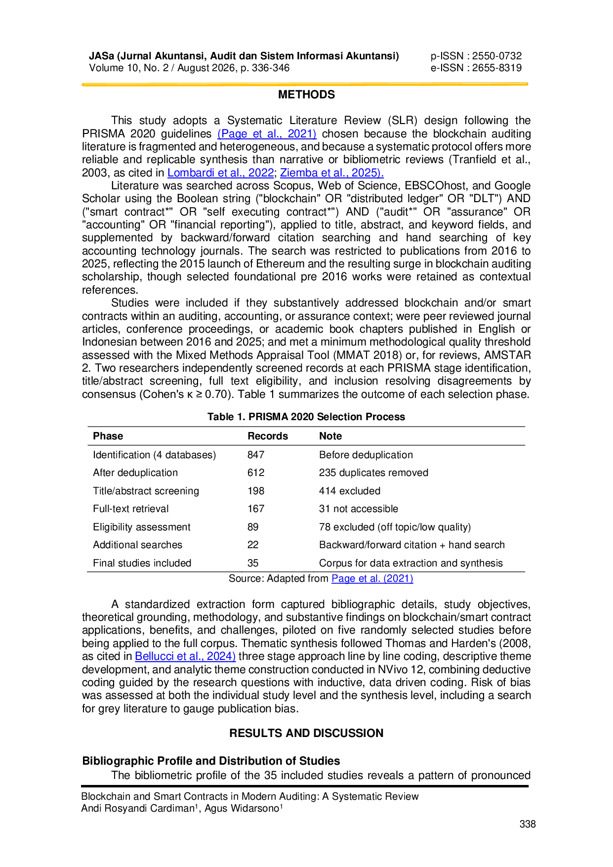 JURIS Blockchain and Smart Contracts in Modern Auditing A Systematic Review