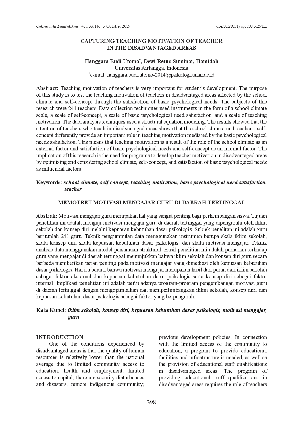 juris Memotret Motivasi Mengajar Guru Di Daerah Tertinggal