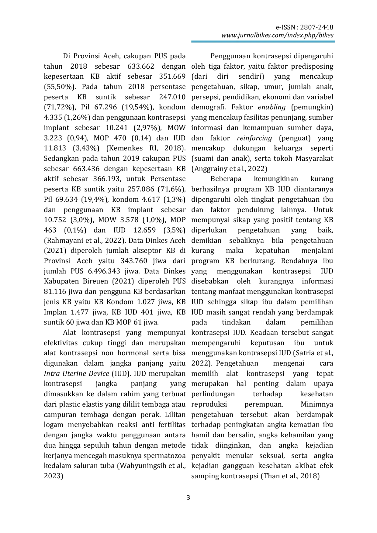 JURIS Hubungan Pengetahuan Dan Sikap Wanita Usia Subur WUS Terhadap Penggunaan KB IUD