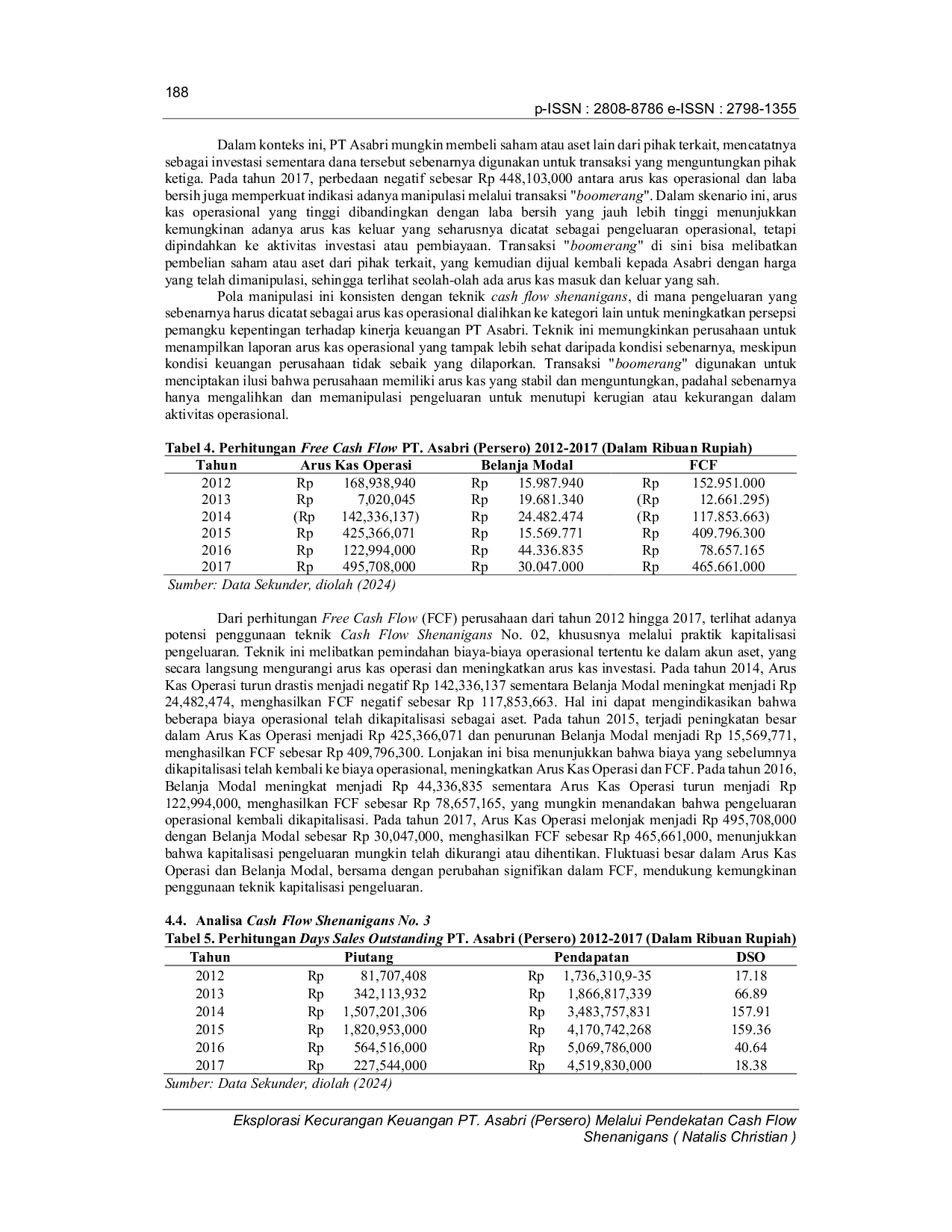 JURIS Eksplorasi Kecurangan Keuangan PT Asabri Persero Melalui Pendekatan Cash Flow Shenanigans